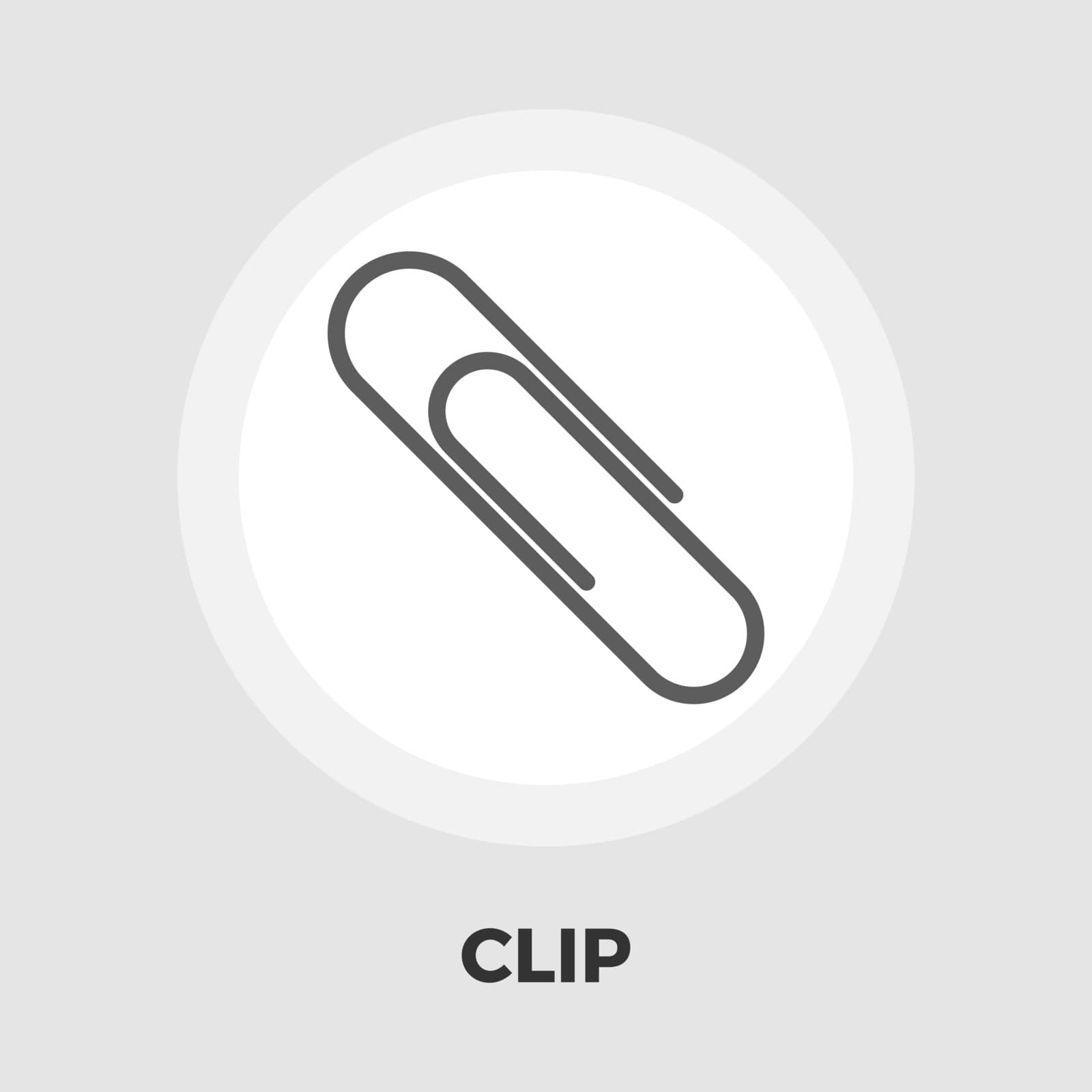 Clip icon vector. Flat icon isolated on the white background. Editable EPS file. Vector illustration.