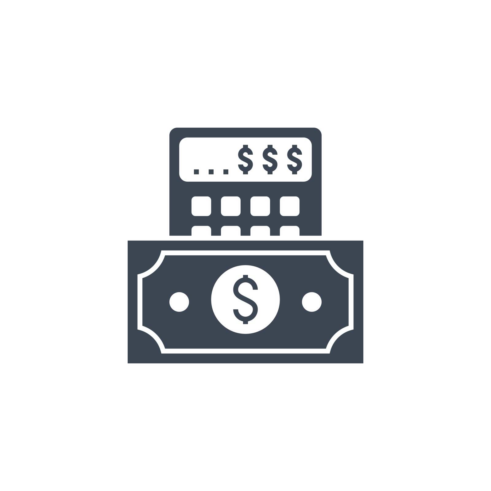 Financial Calculate related vector glyph icon. by smoki