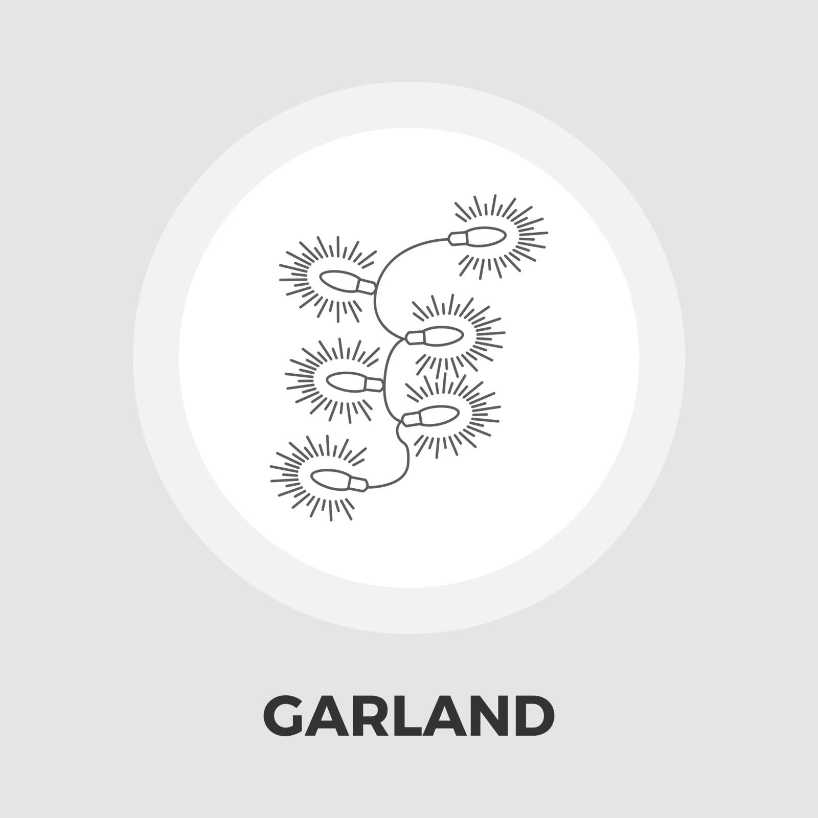 Garland icon vector. Flat icon isolated on the white background. Editable EPS file. Vector illustration.