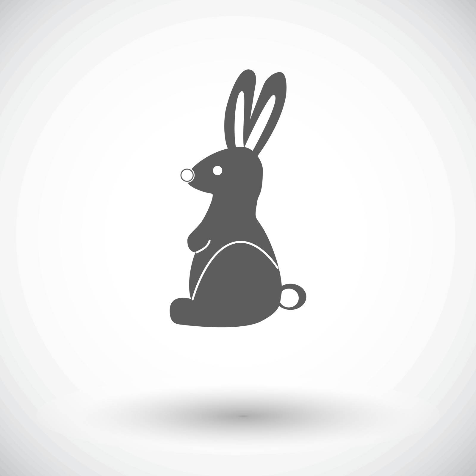 Rabbit single icon. by smoki