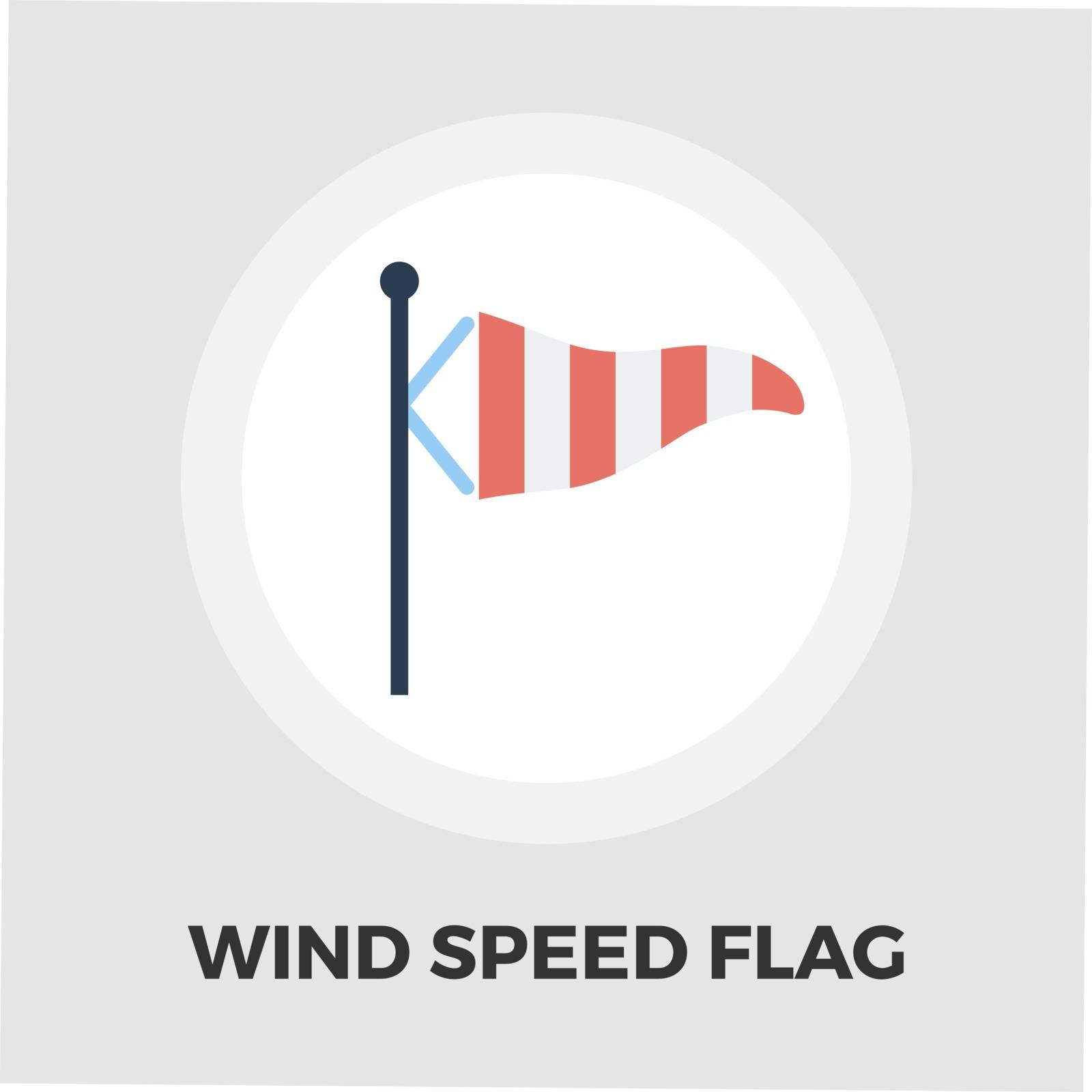 Wind Speed Flag icon vector. Flat icon isolated on the white background. Editable EPS file. Vector illustration.