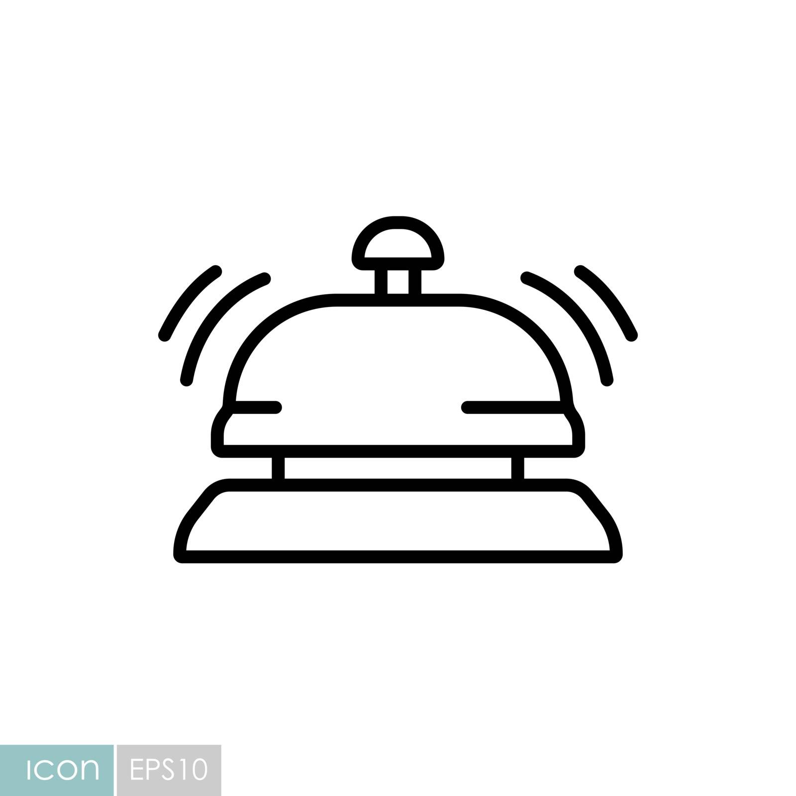 Counter bell, hotel, service vector icon by nosik