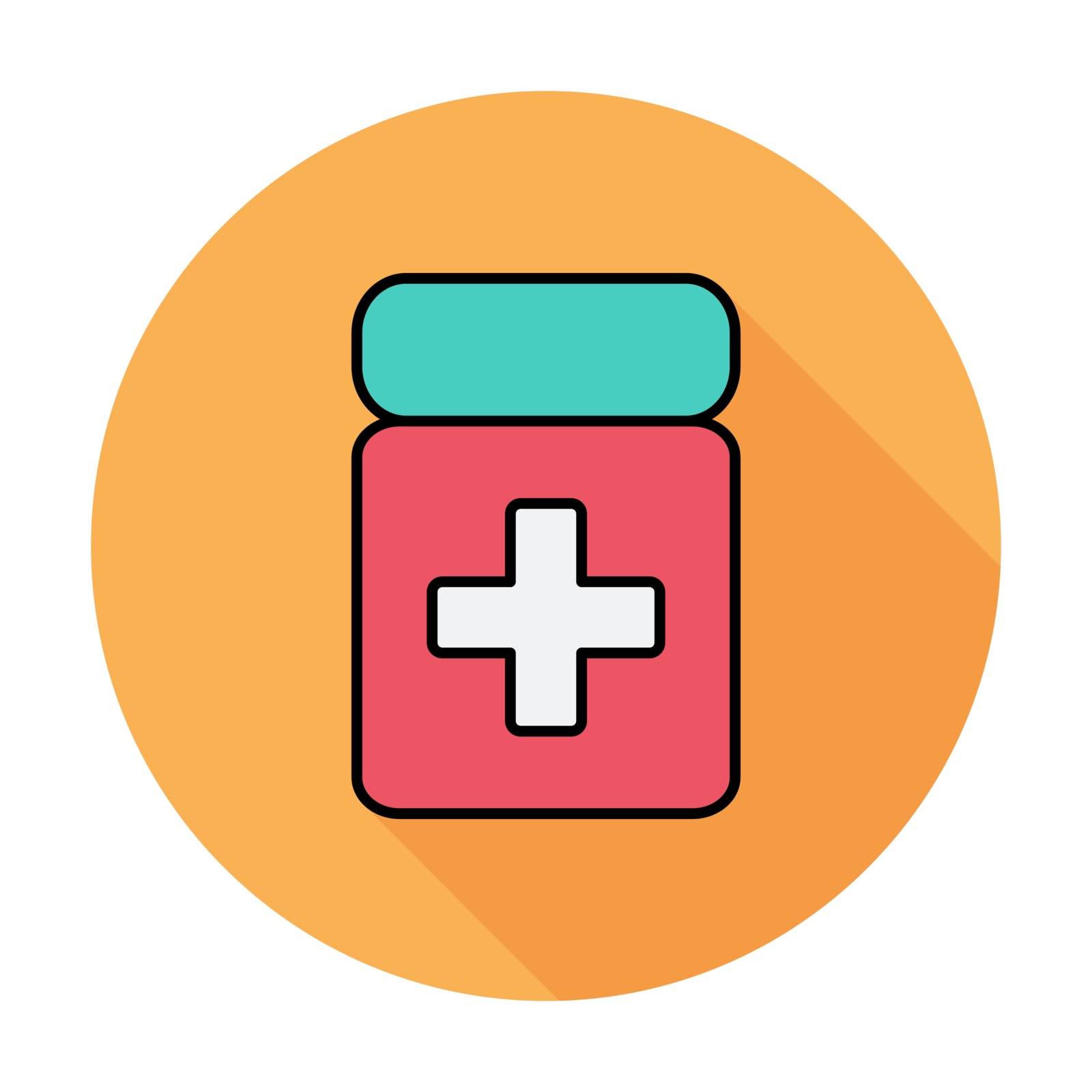 Drug icon. Line flat vector related icon for web and mobile applications. It can be used as - pictogram, icon, infographic element. Vector Illustration. 