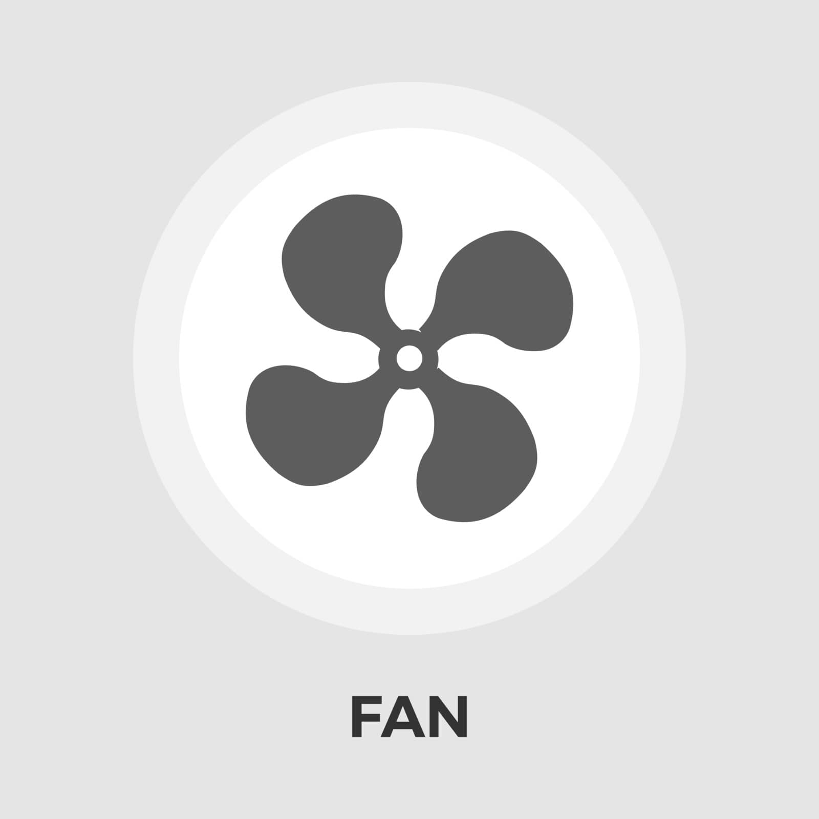 Fan icon vector. Flat icon isolated on the white background. Editable EPS file. Vector illustration.