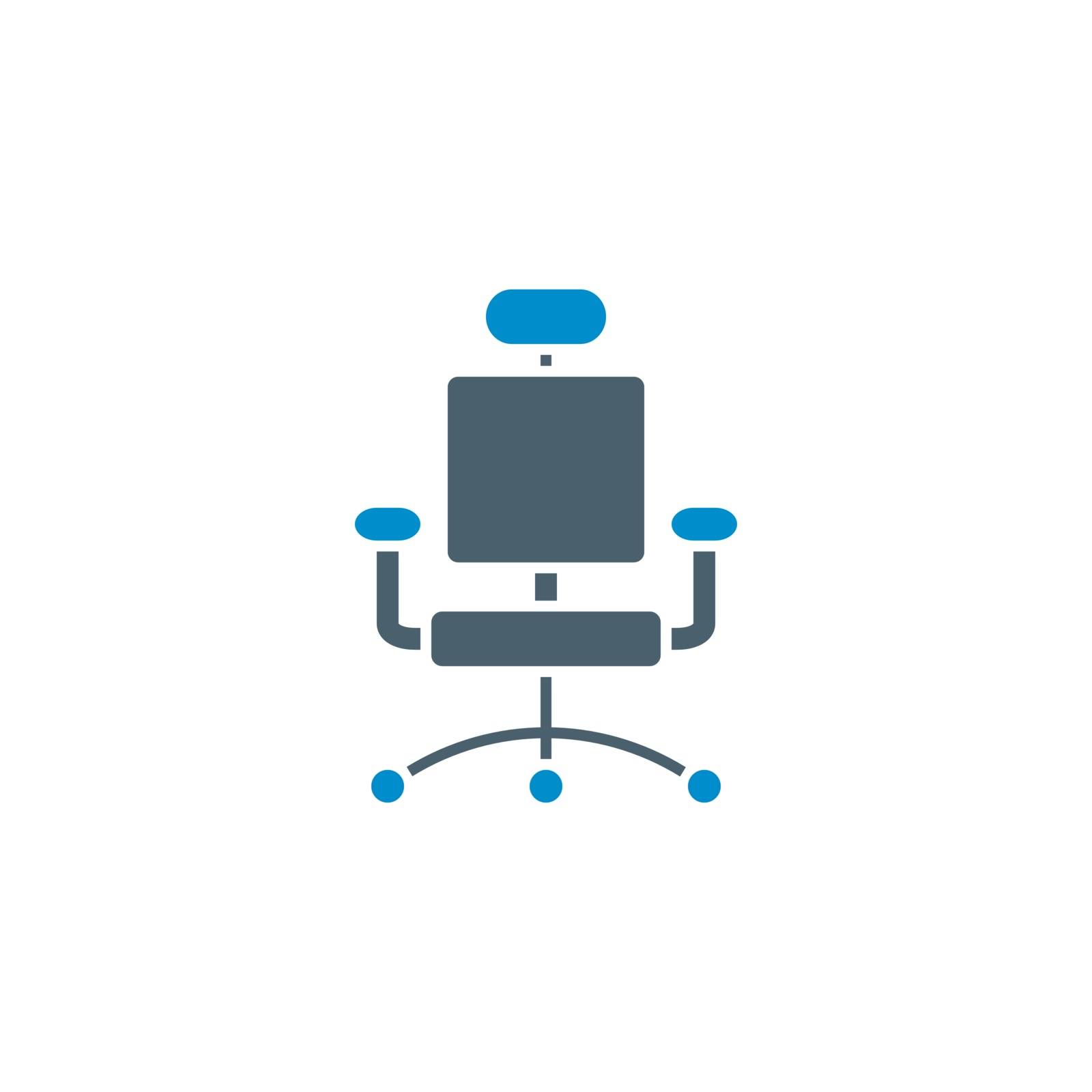 Office Chair related vector glyph icon. Isolated on white background. Vector illustration.
