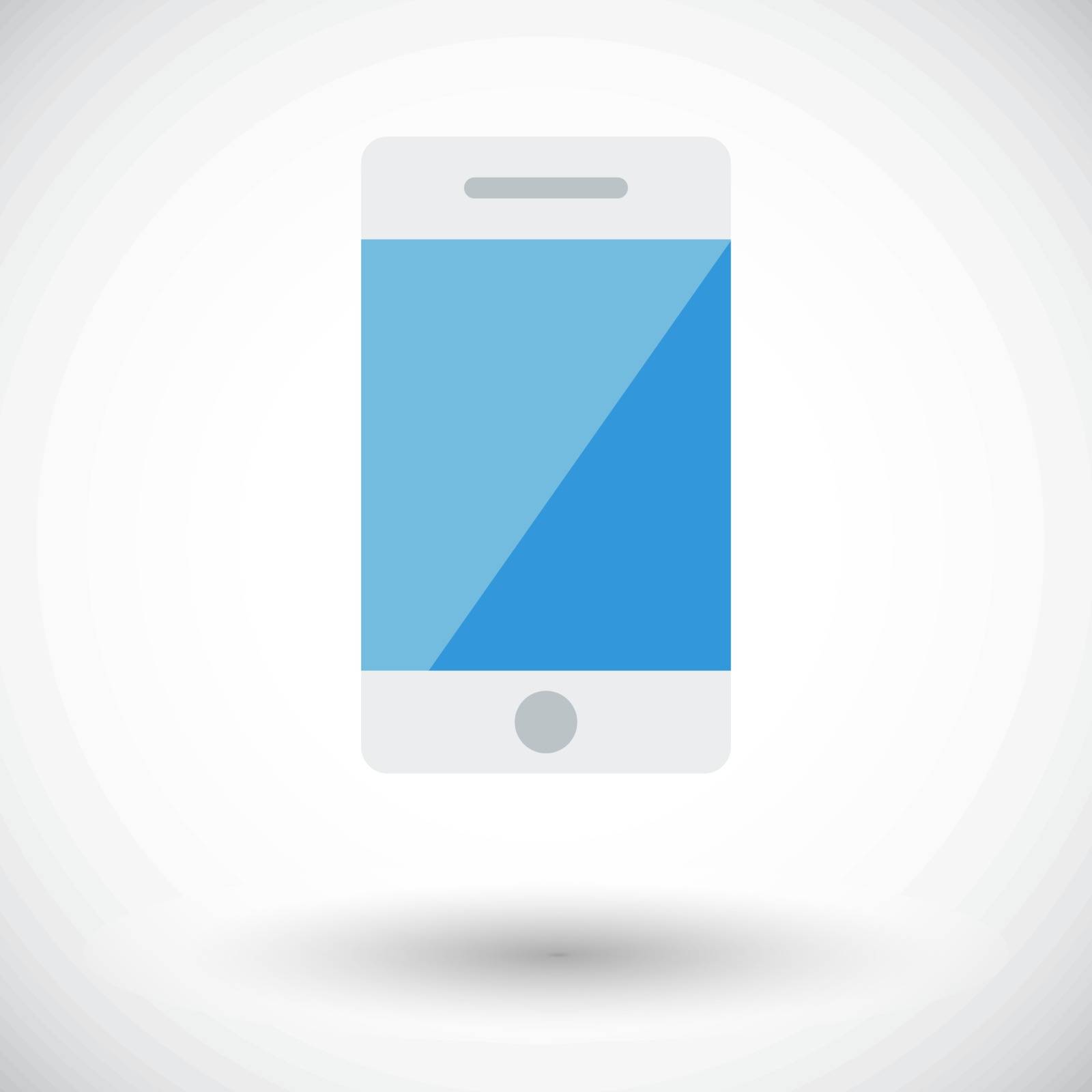 Smartphone. Single flat icon on white background. Vector illustration.