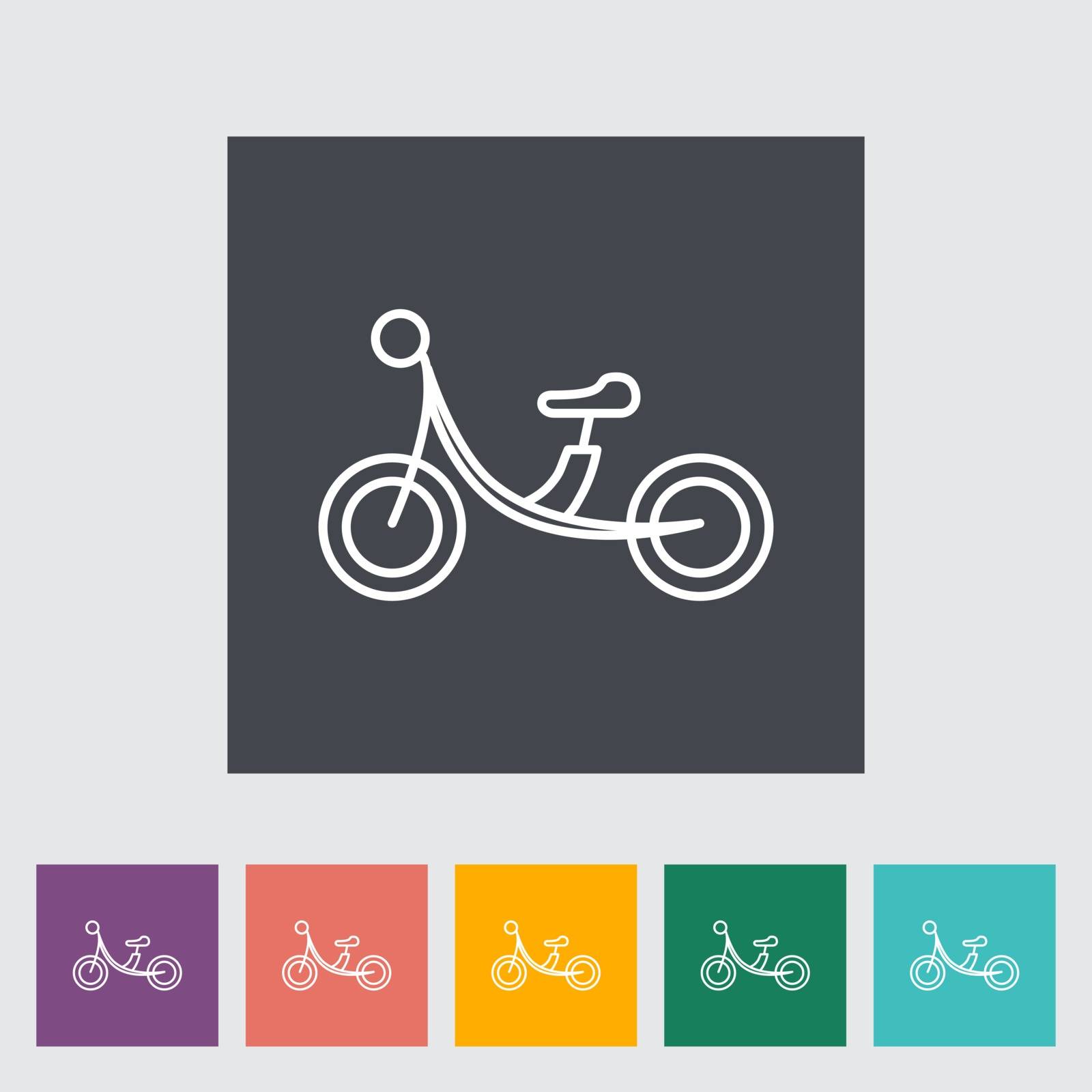 Bicycle thin line flat vector related icon set for web and mobile applications. It can be used as - pictogram, icon, infographic element. Vector Illustration. 