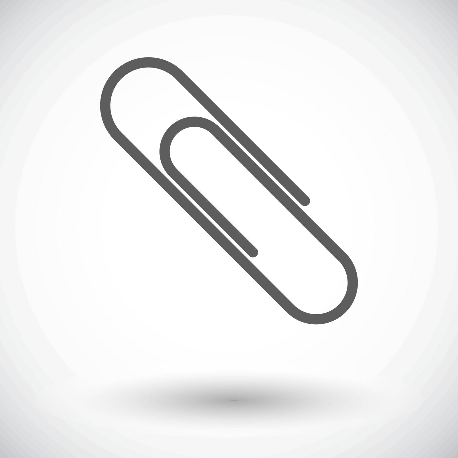 Clip. Single flat icon on white background. Vector illustration.