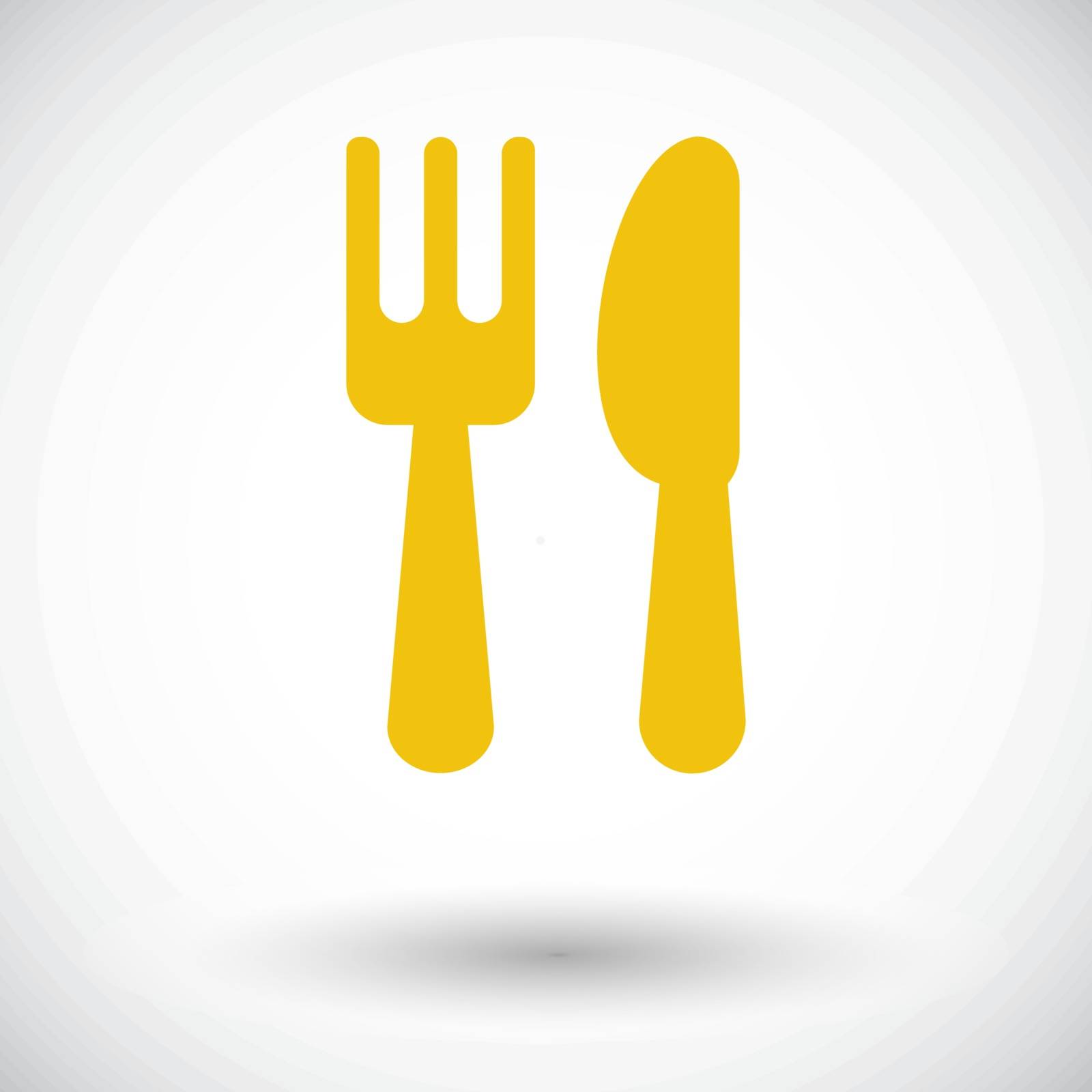 Cutlery. Single flat icon on white background. Vector illustration.