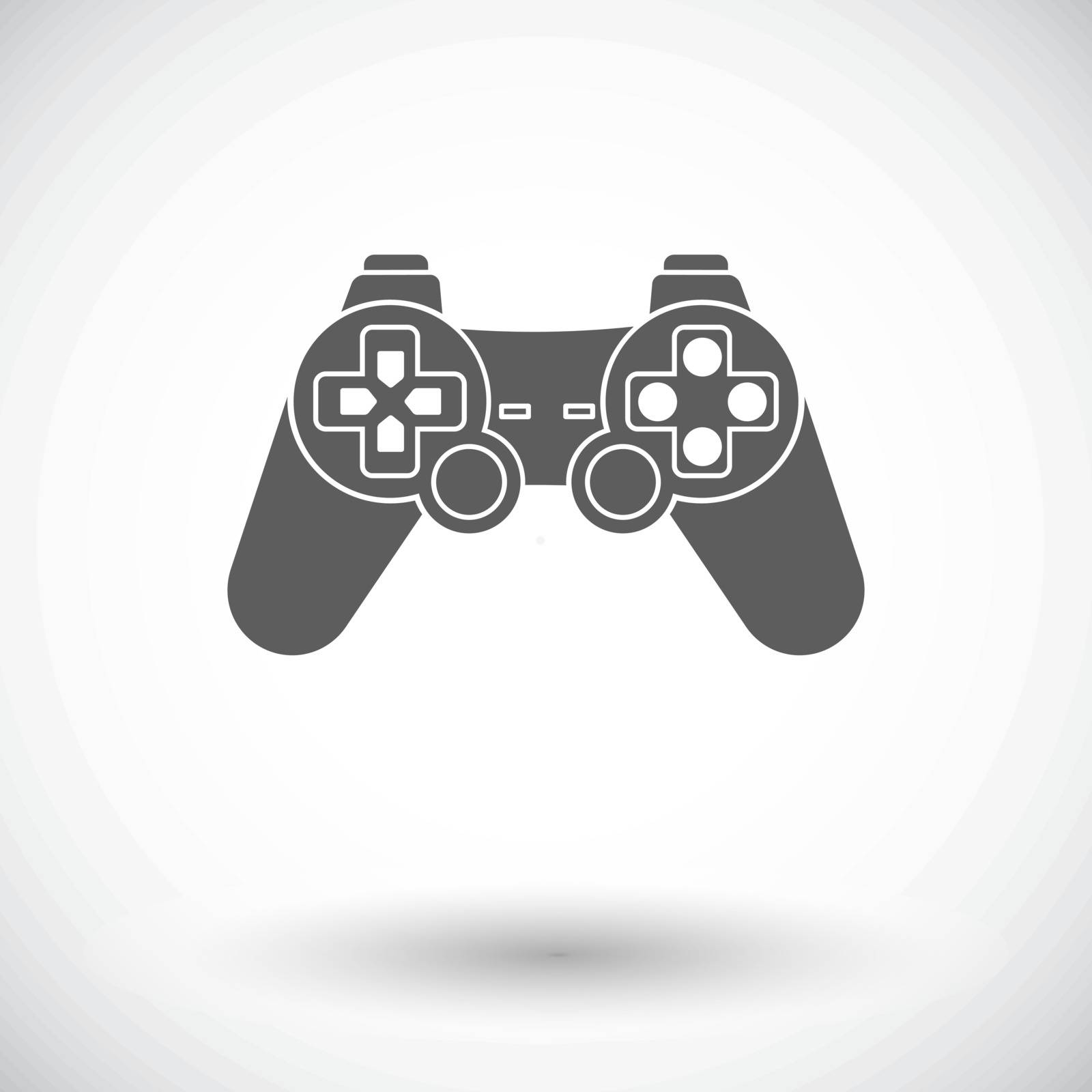 Gamepad. Single flat icon on white background. Vector illustration.