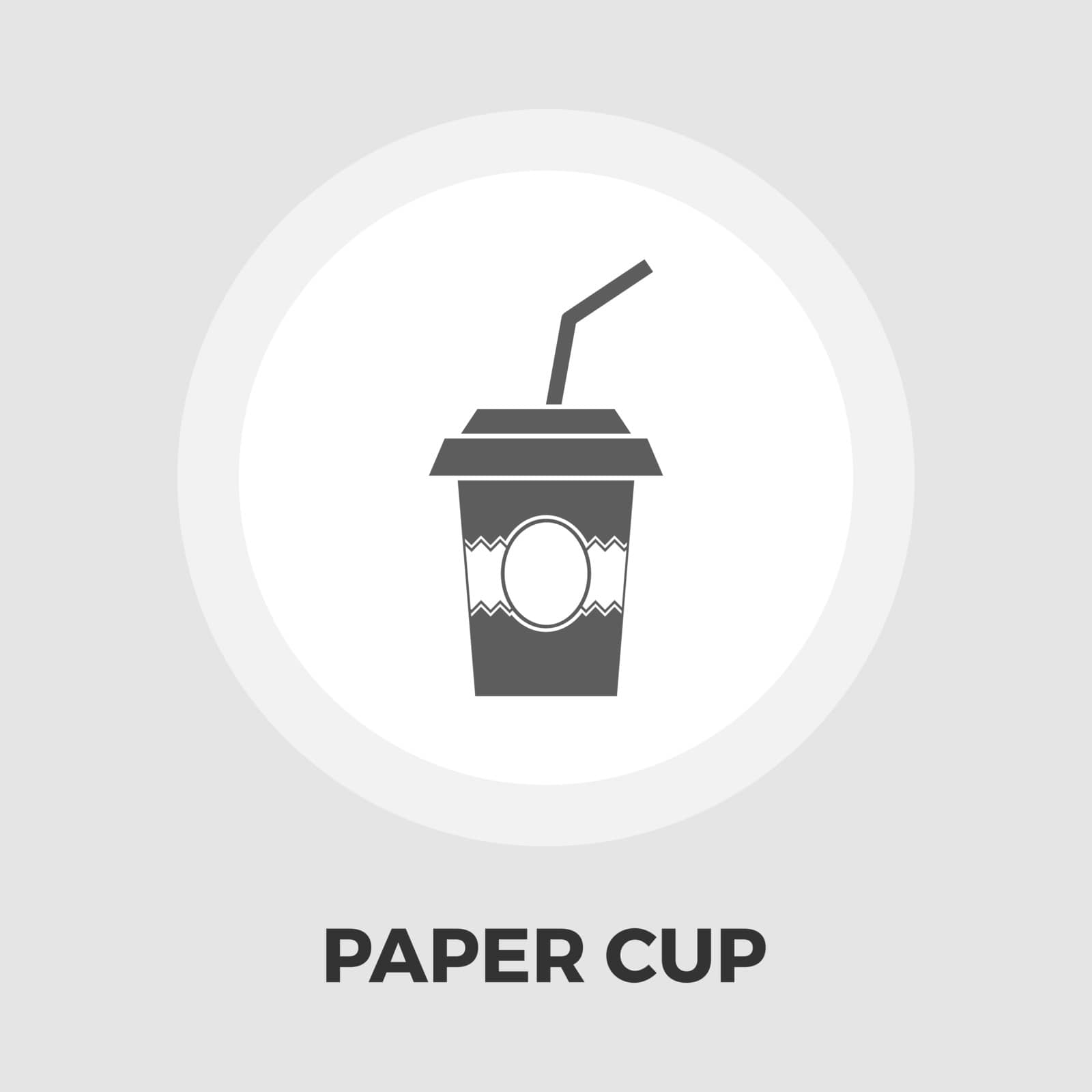 Paper fast food cup icon vector. Flat icon isolated on the white background. Editable EPS file. Vector illustration.