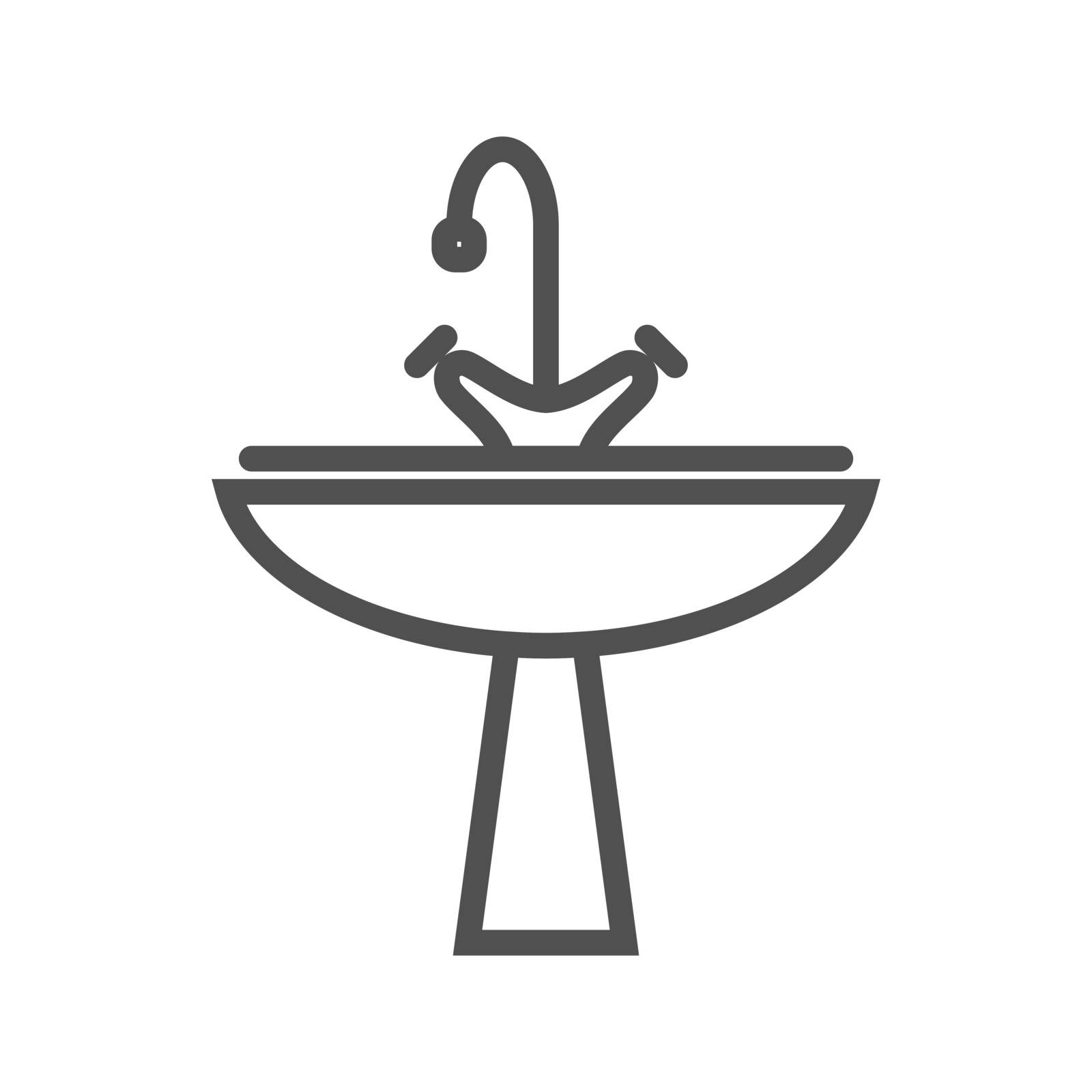 Sink line icon by smoki