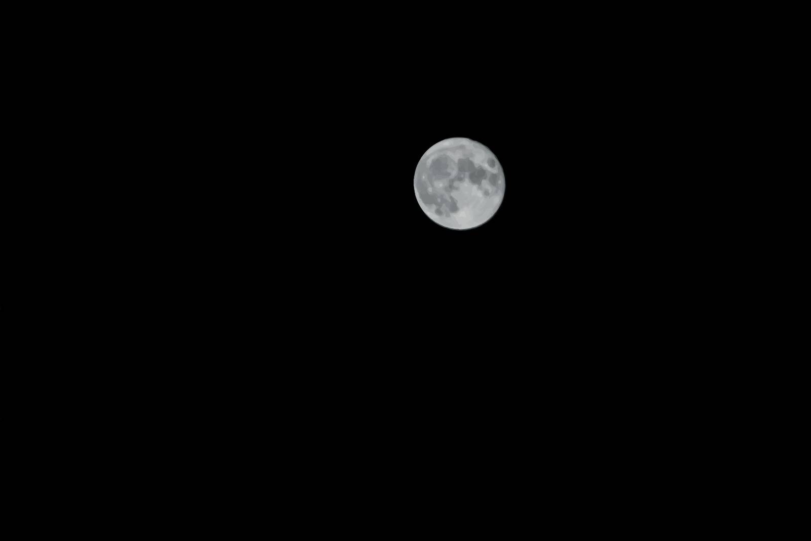 full moon in the night sky by yilmazsavaskandag