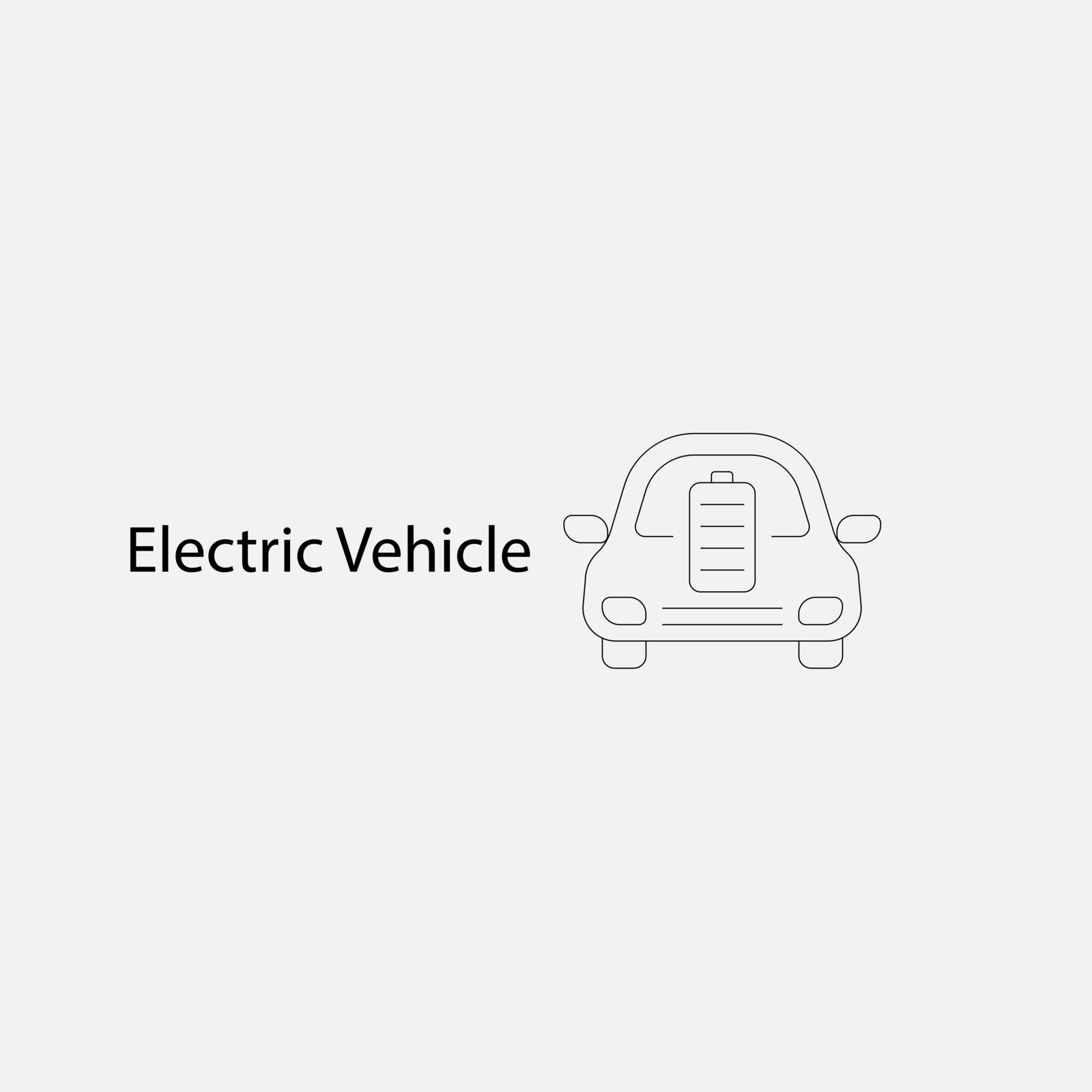 BEV,EV,Battery Electric Vehicle Icon.Electric car icon and charg by chatchai5172
