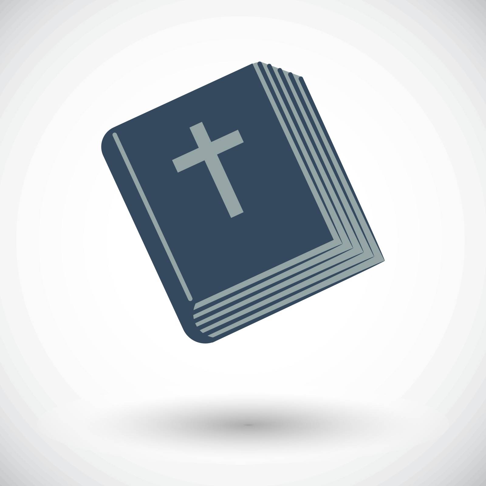Bible. Single flat icon on white background. Vector illustration.