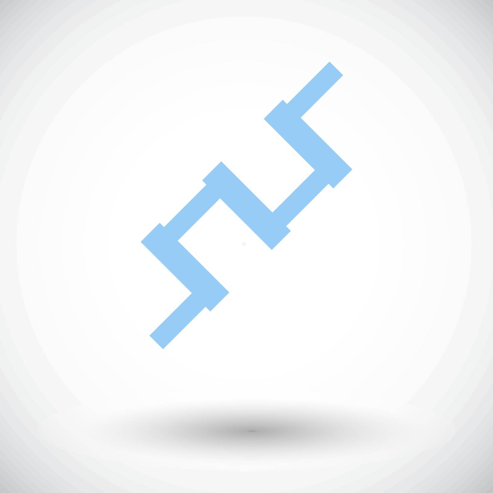 Crankshaft. Single flat icon on white background. Vector illustration.