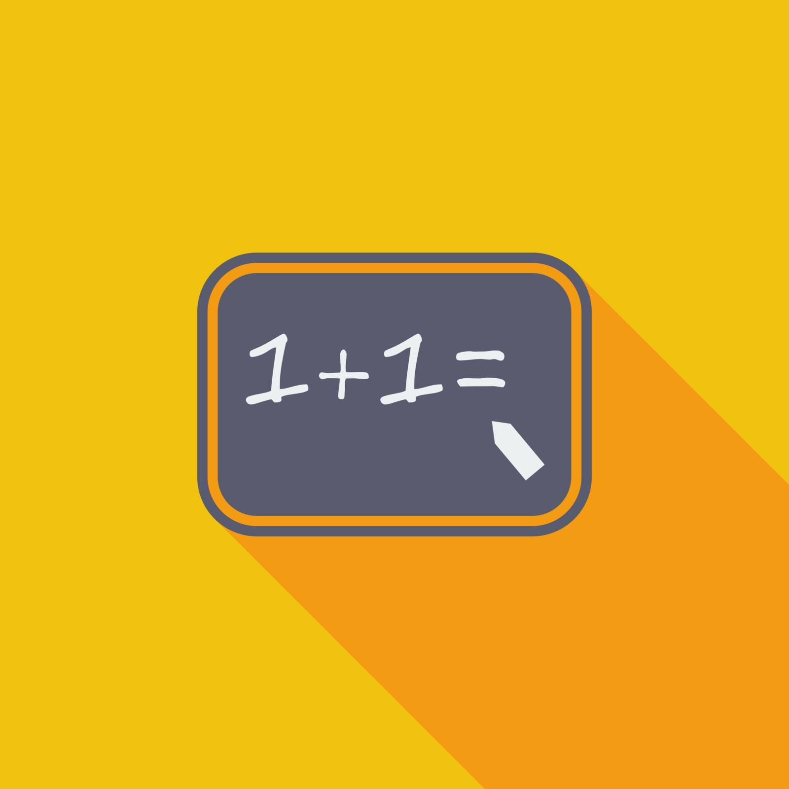 Mathematics icon. Flat vector related icon with long shadow for web and mobile applications. It can be used as - logo, pictogram, icon, infographic element. Vector Illustration.
