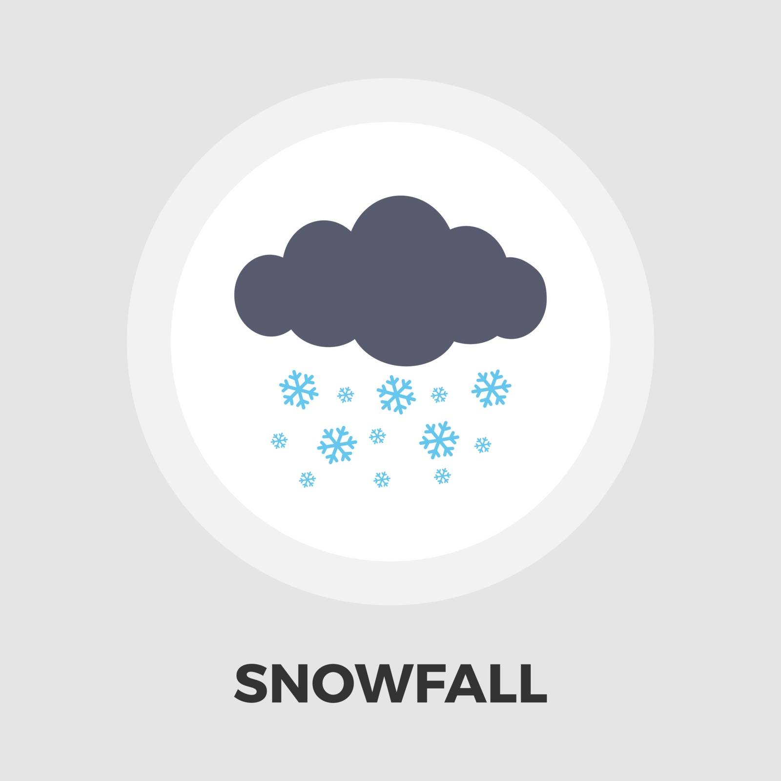 Snowfall icon flat by smoki