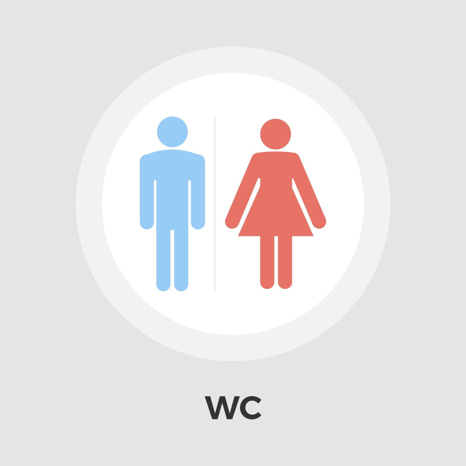 WC icon vector. Flat icon isolated on the white background. Editable EPS file. Vector illustration.