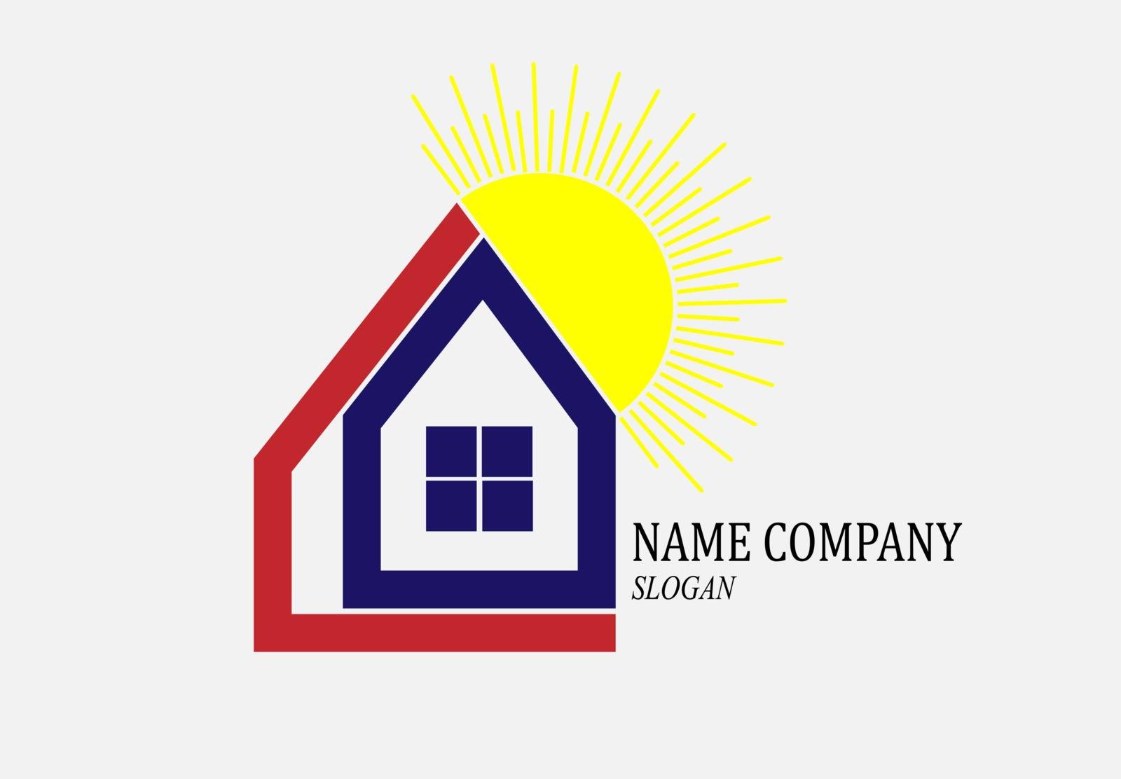 Template for the logo of a construction company and a real estate company