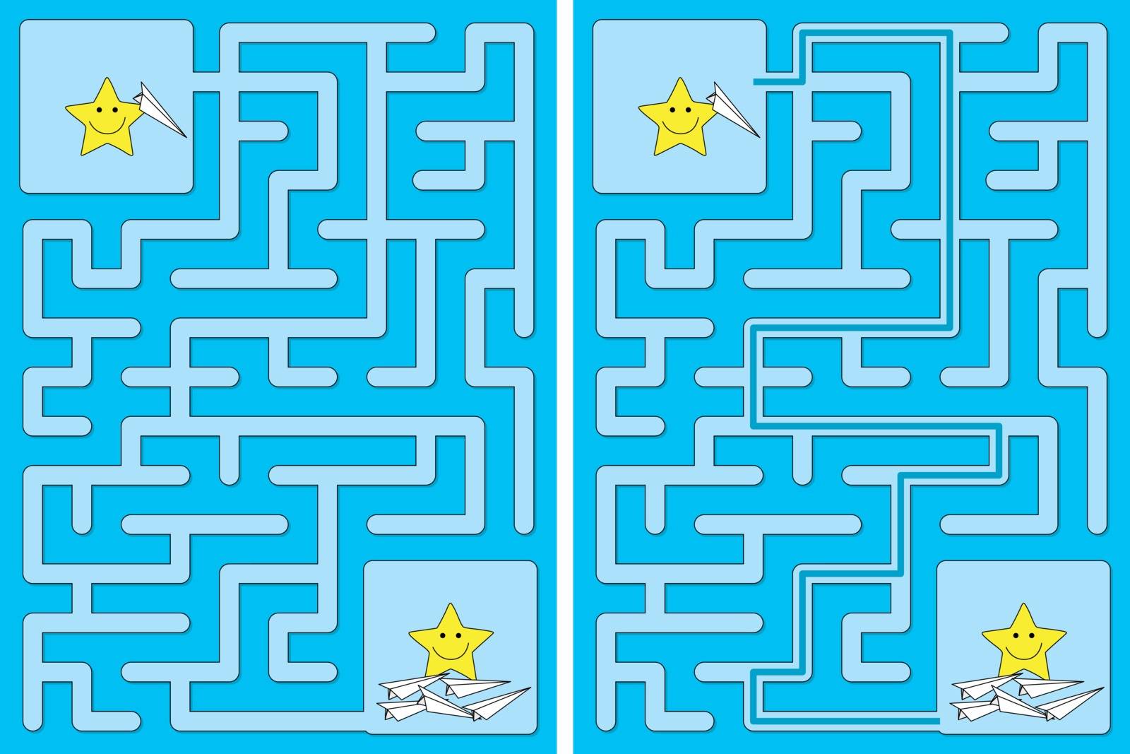 Easy little stars maze by nahhan