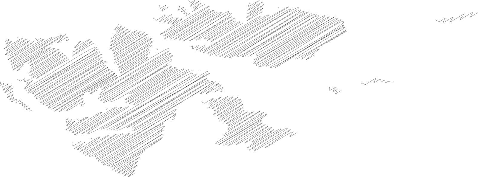 Svalbard islands - pencil scribble sketch silhouette map of country area with dropped shadow. Simple flat vector illustration.