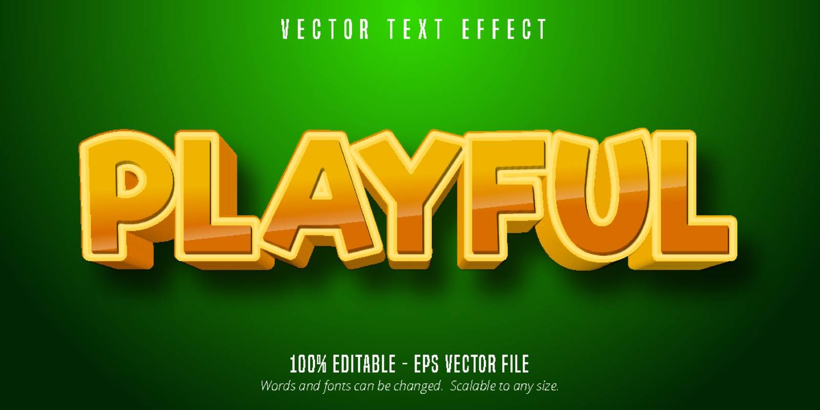 Playful text, comic style editable text effect