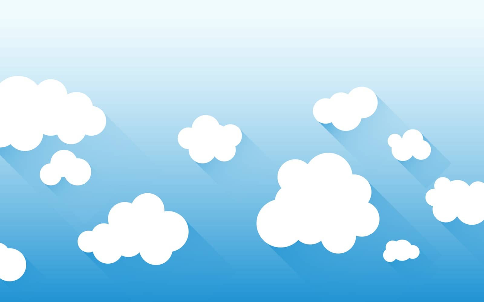 Bright atmosphere white clouds on top blue sky landscape vector background design illustration