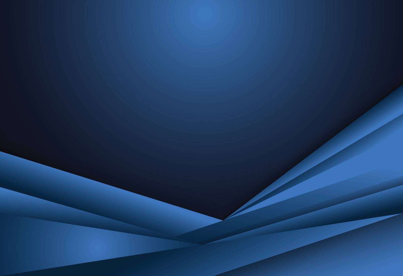Blue gradient geometric background material design overlap layer by Kheat