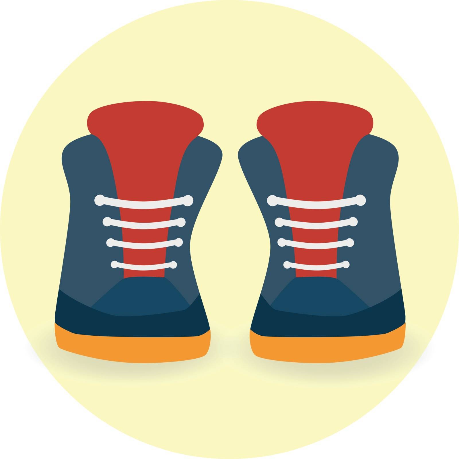 Sneakers shoes. Sneakers isolated. Flat vector illustration