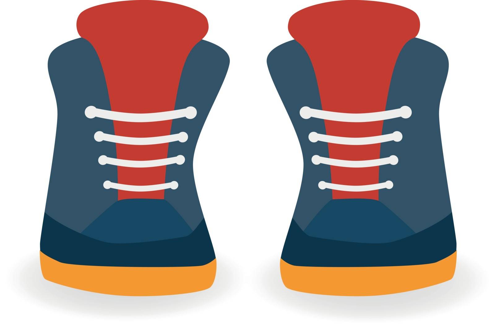 Sneakers shoes. Sneakers isolated. Flat vector illustration