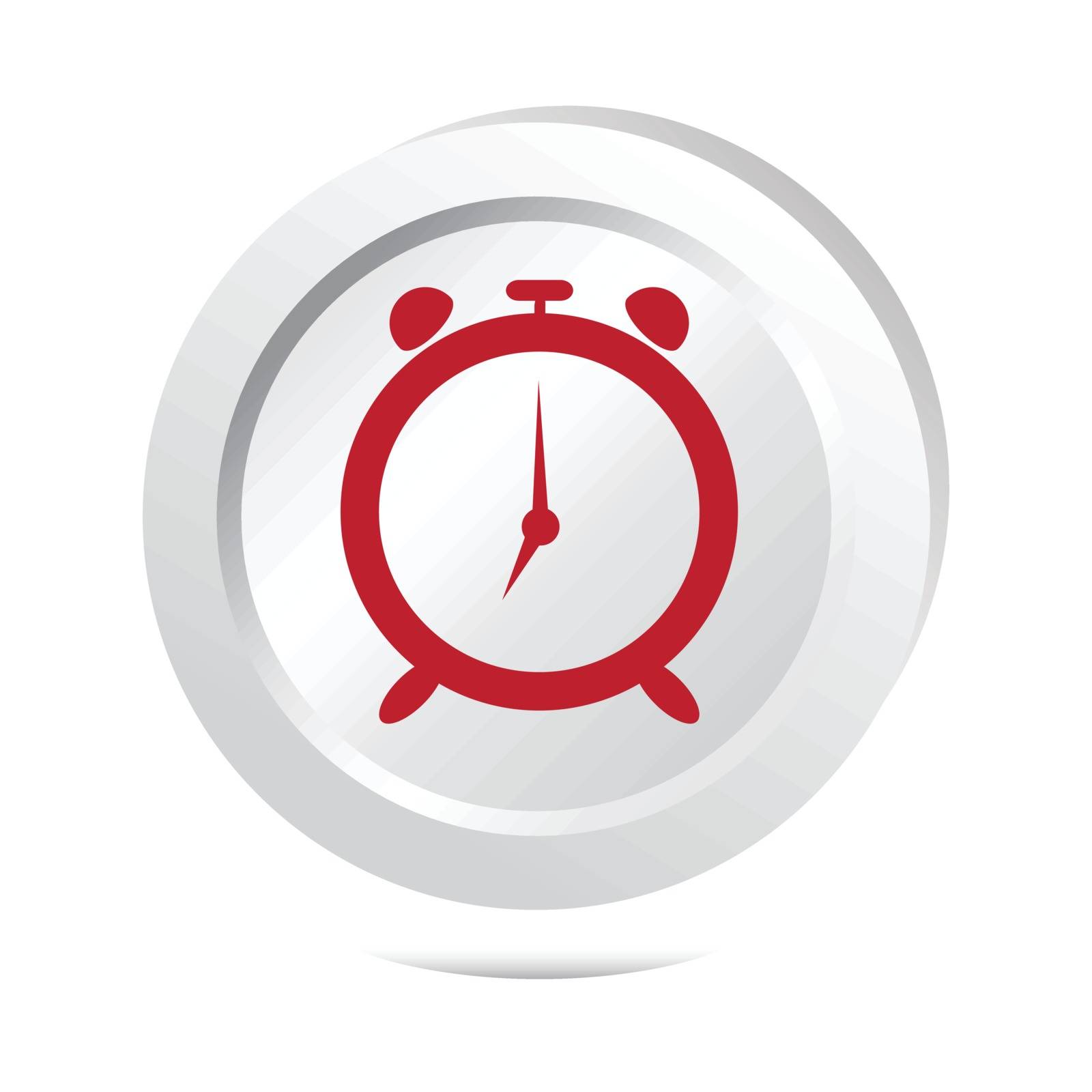 Alarm clock, wake up sign button icon by Kheat