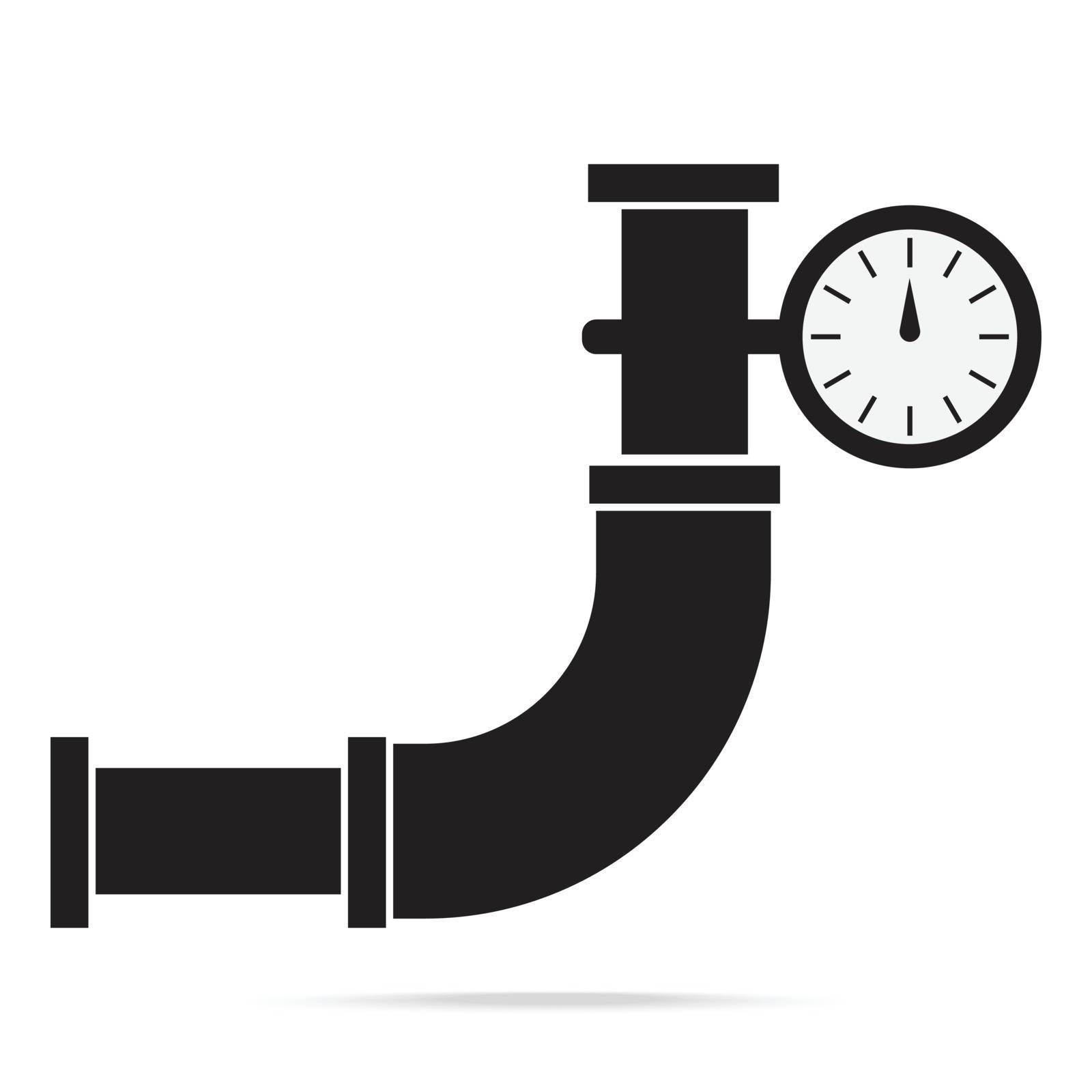 Pipe and gage pressure icon sign vector illustration by Kheat