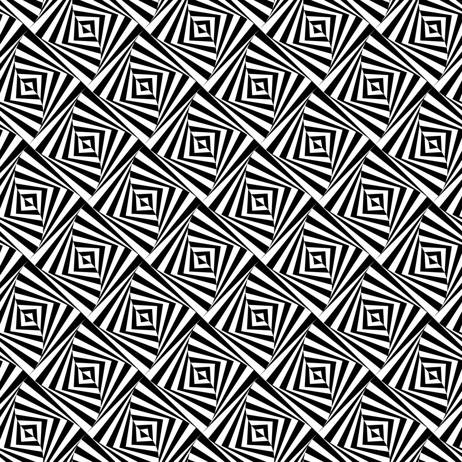 Seamless illustrated pattern - optical illusion - illustration appears to be moving