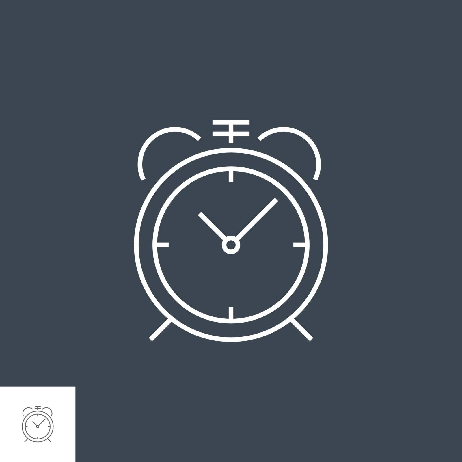 Campaign Timing Related Vector Thin Line Icon. Isolated on Black Background. Editable Stroke. Vector Illustration.