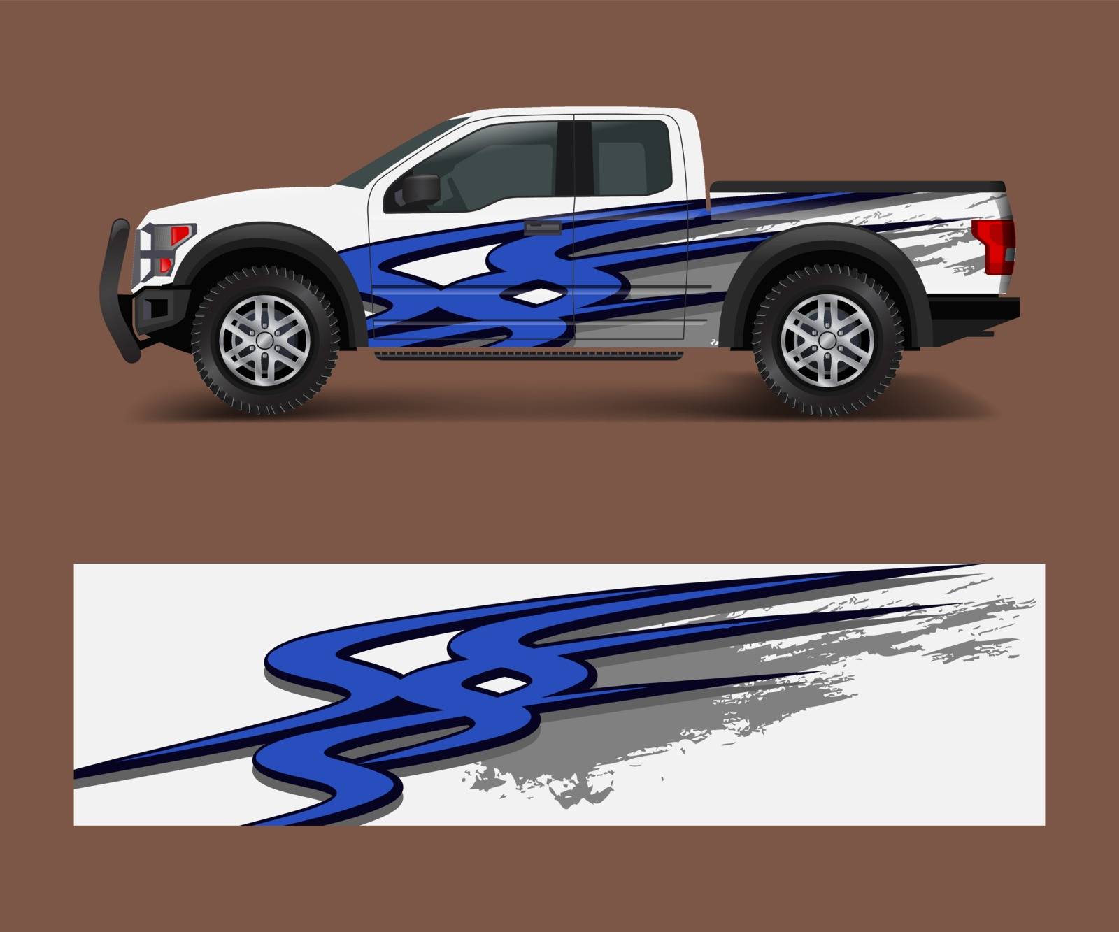 Abstract modern graphic design for truck and vehicle wrap and branding stickers by ANITA