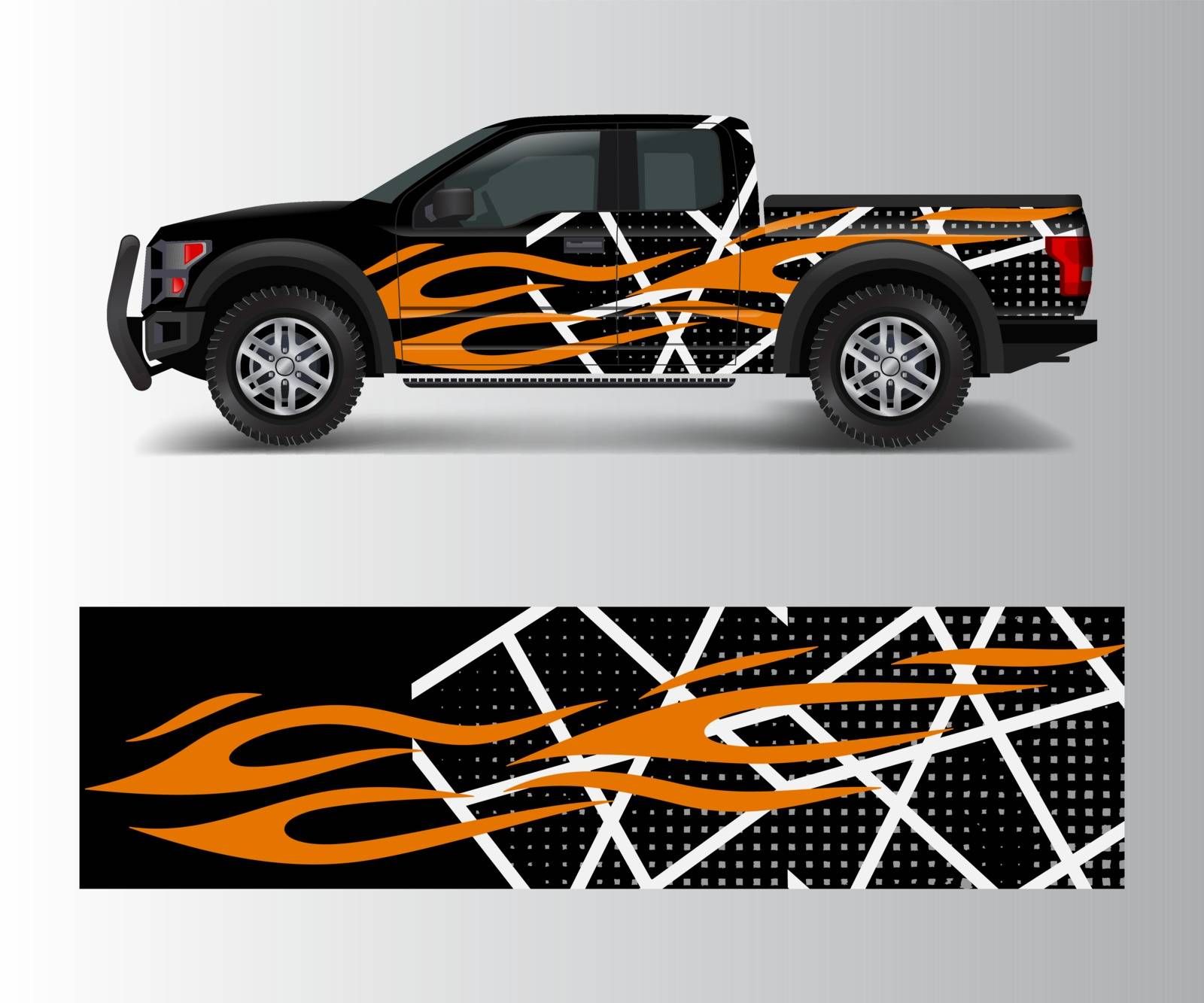 Abstract modern graphic design for truck and vehicle wrap and branding stickers by ANITA