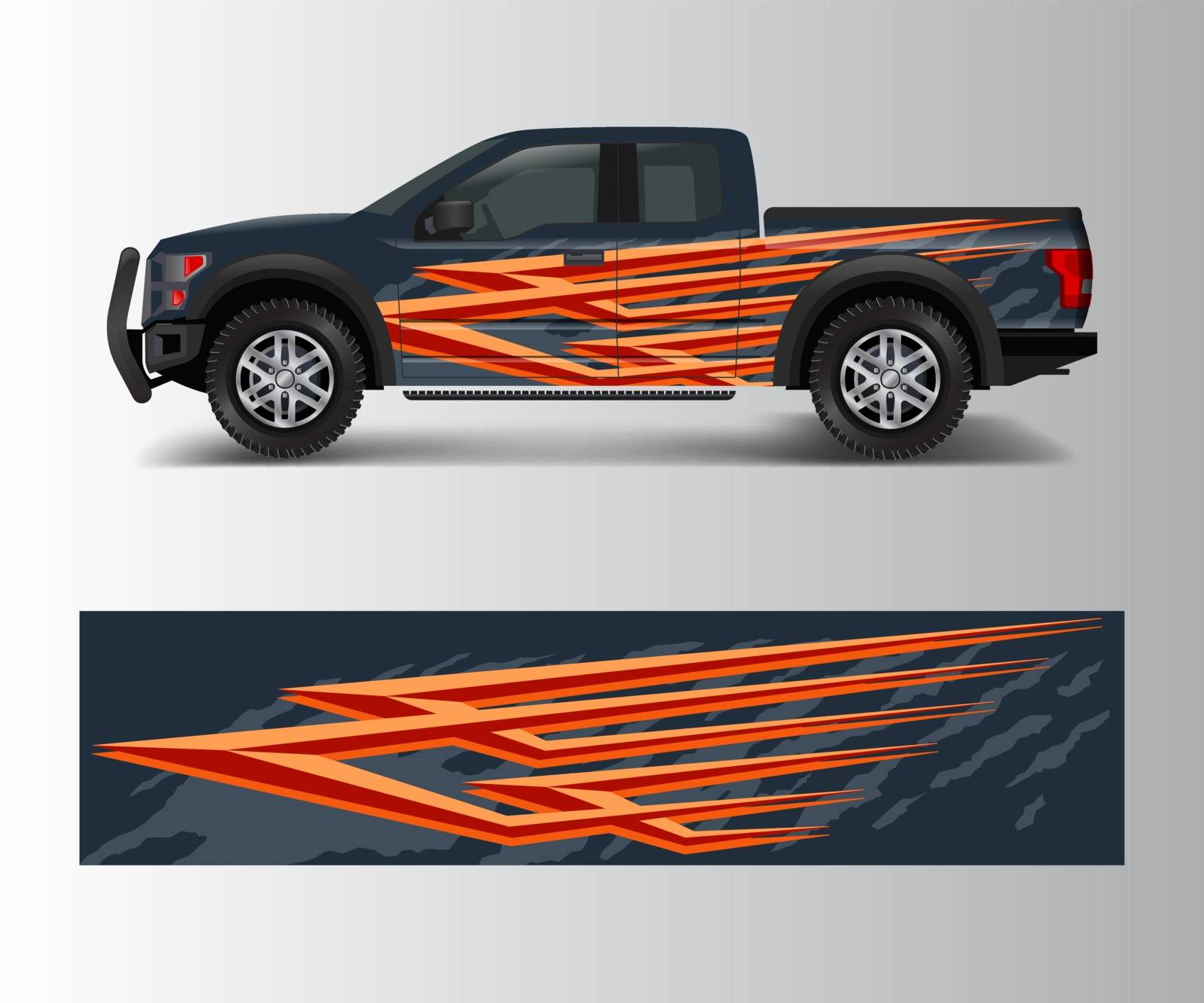 modern design for truck graphics vinyl wrap vector by ANITA