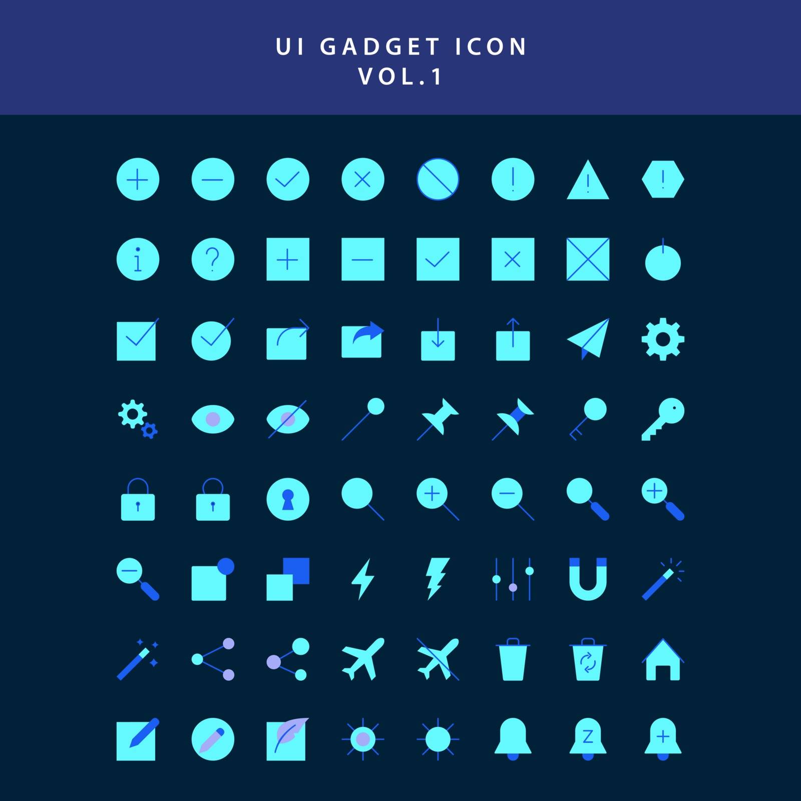 ui gadget icon set flat style design vol 1 by ANITA