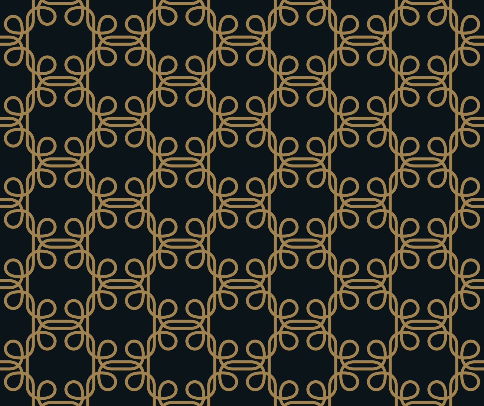 Seamless pattern. Elegant linear ornament. Geometric stylish bac by ANITA