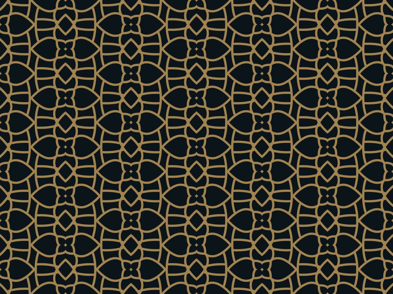 Seamless pattern with line ornament. Abstract modern geometric vector background. by ANITA