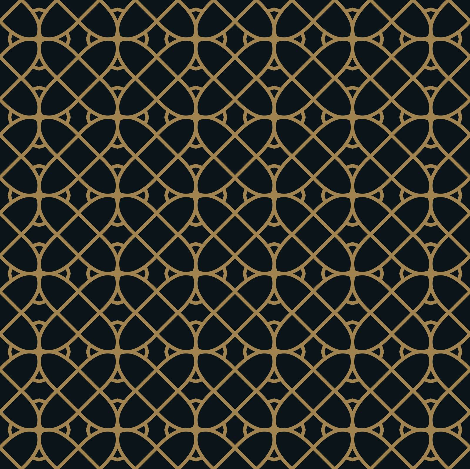 Vector seamless pattern. Geometric background with rhombus. Abstract geometric pattern. Golden texture.Seamless geometric pattern. by ANITA