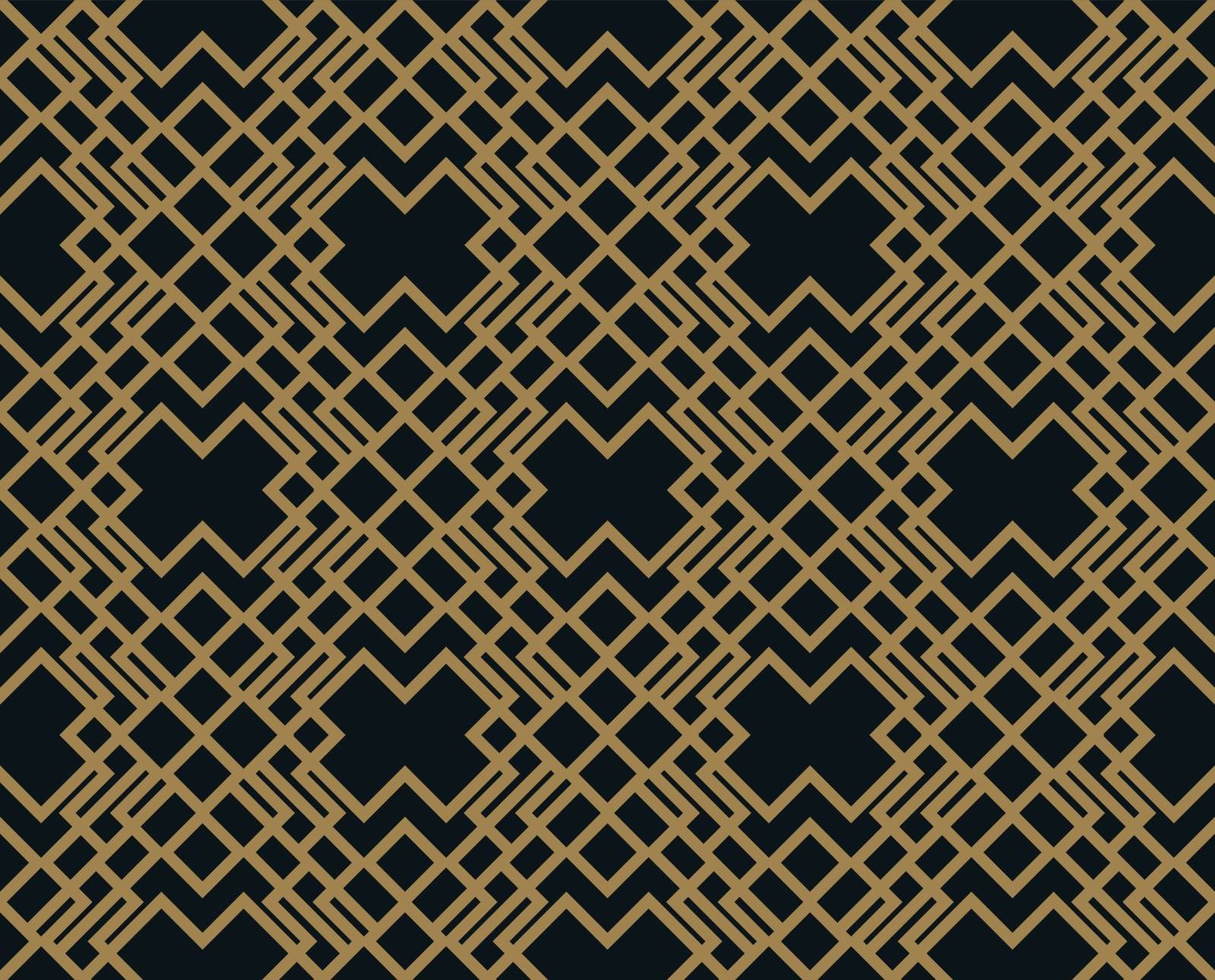 Vector modern geometric tiles pattern. golden lined shape. Abstract art deco seamless luxury background. by ANITA