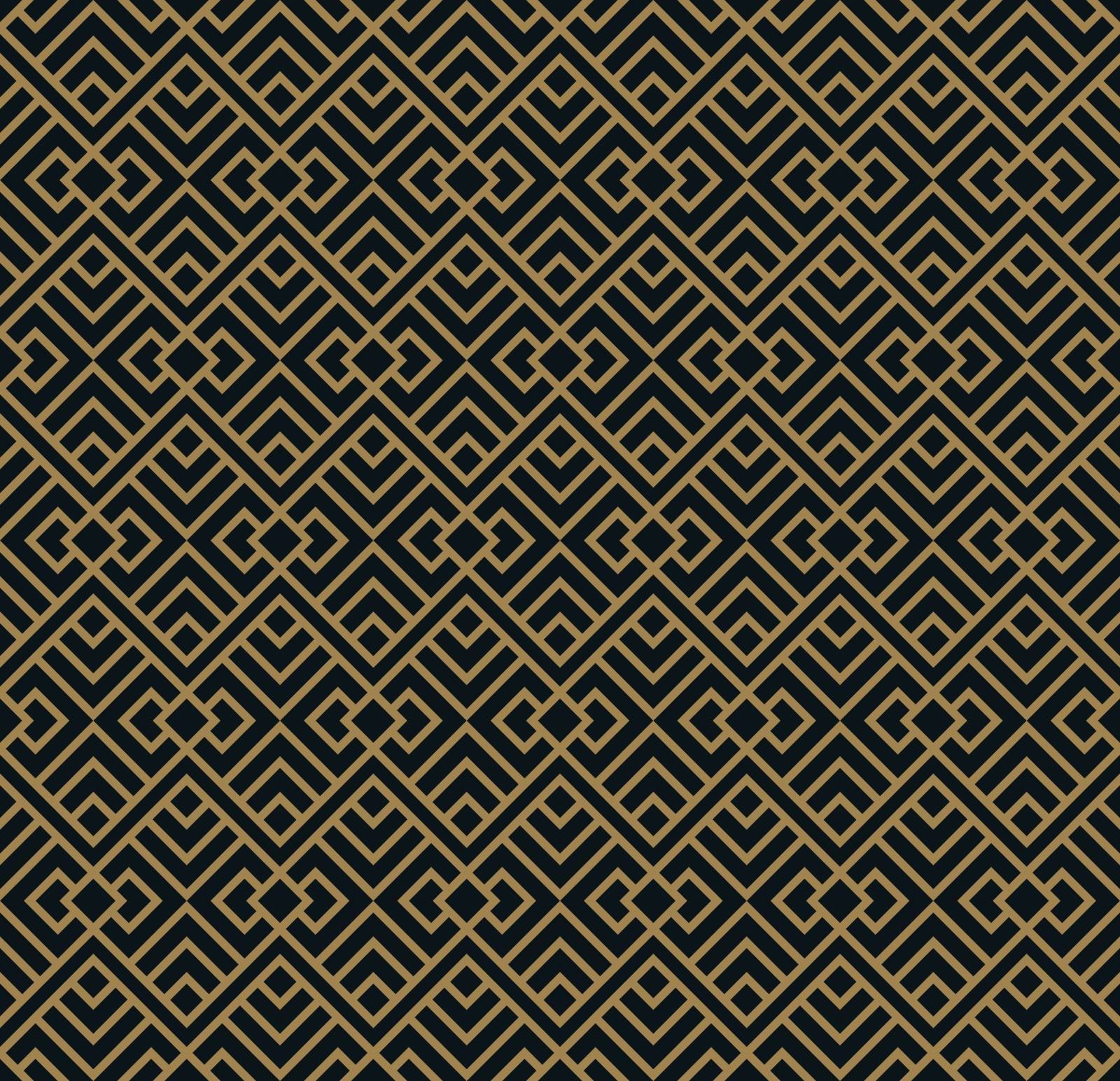 Vector seamless pattern. Geometric background with rhombus and nodes. Abstract geometric pattern. Golden texture.Seamless geometric pattern.
