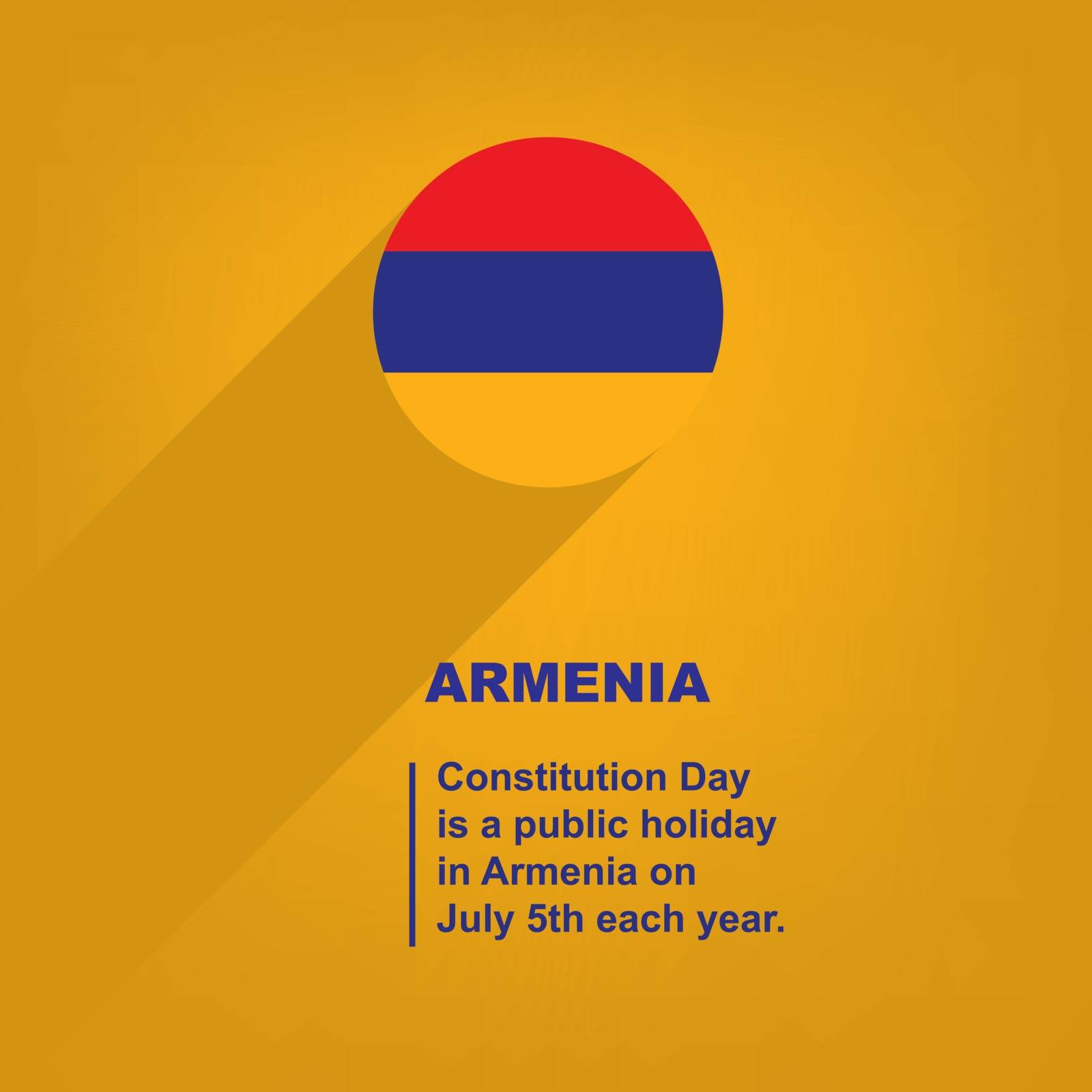 National Holiday in Armenia - Constitution Day. Poster for event