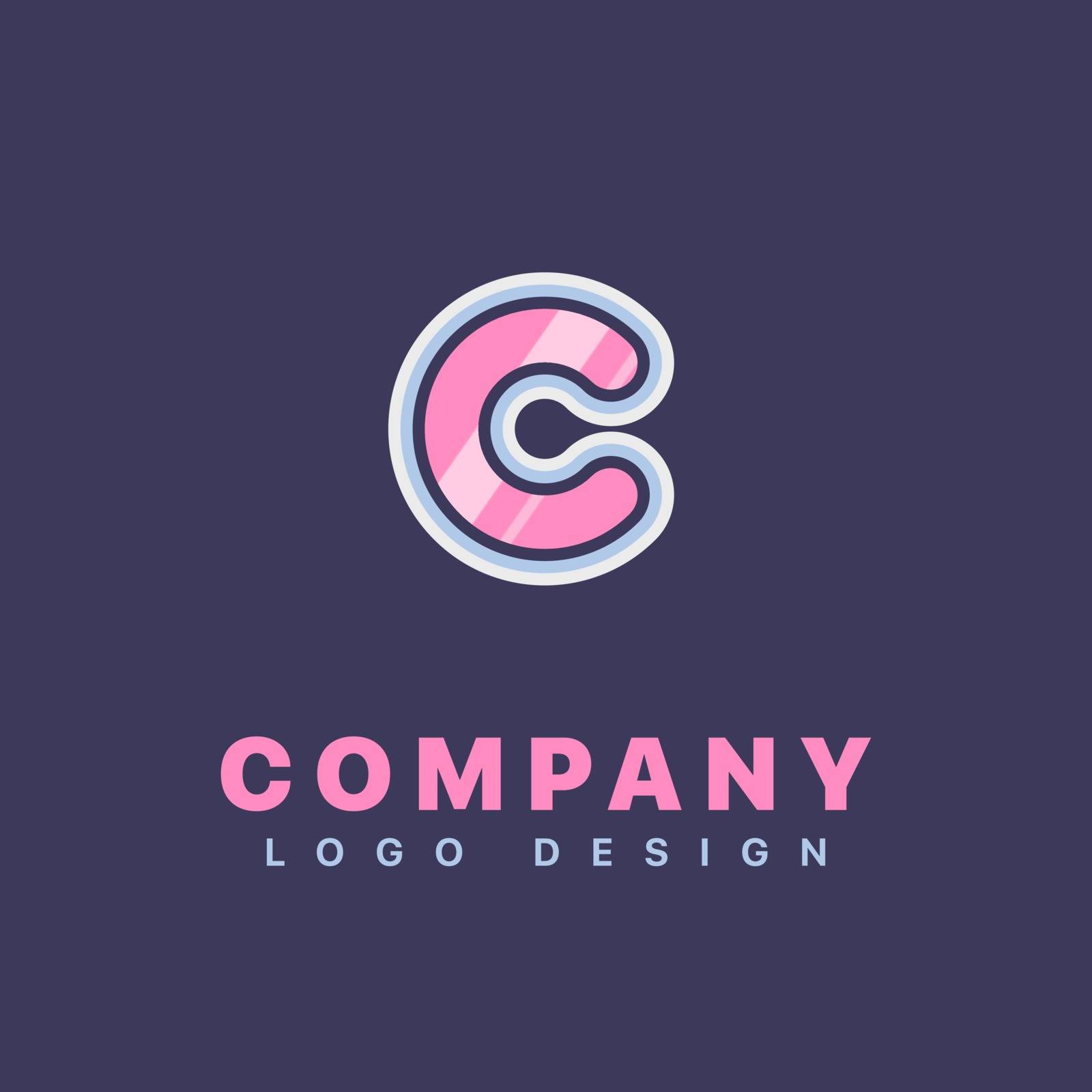 Letter C logo design template. Company logo icon
