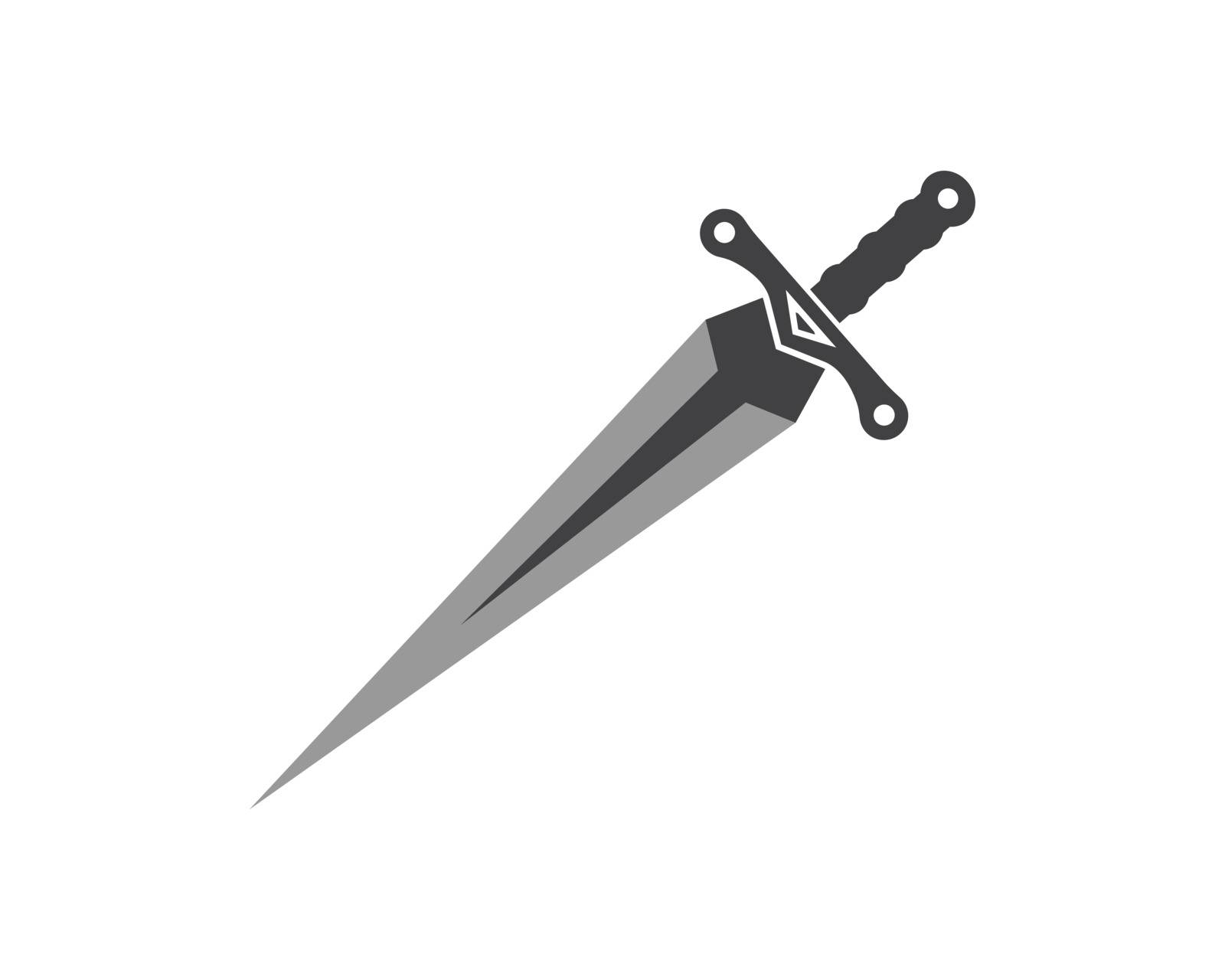 sword logo icon vector illustration design by idan