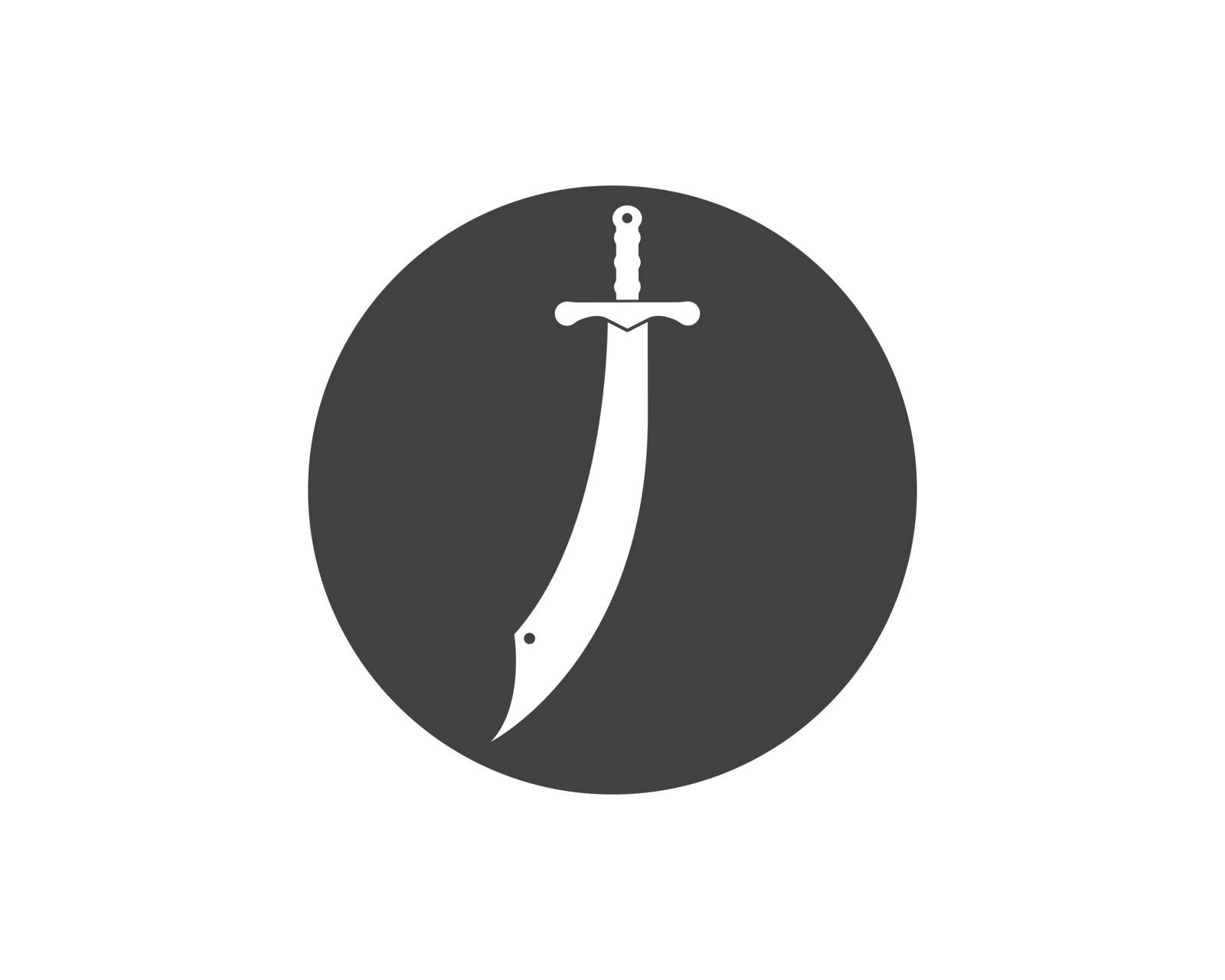 sword logo icon vector illustration design template