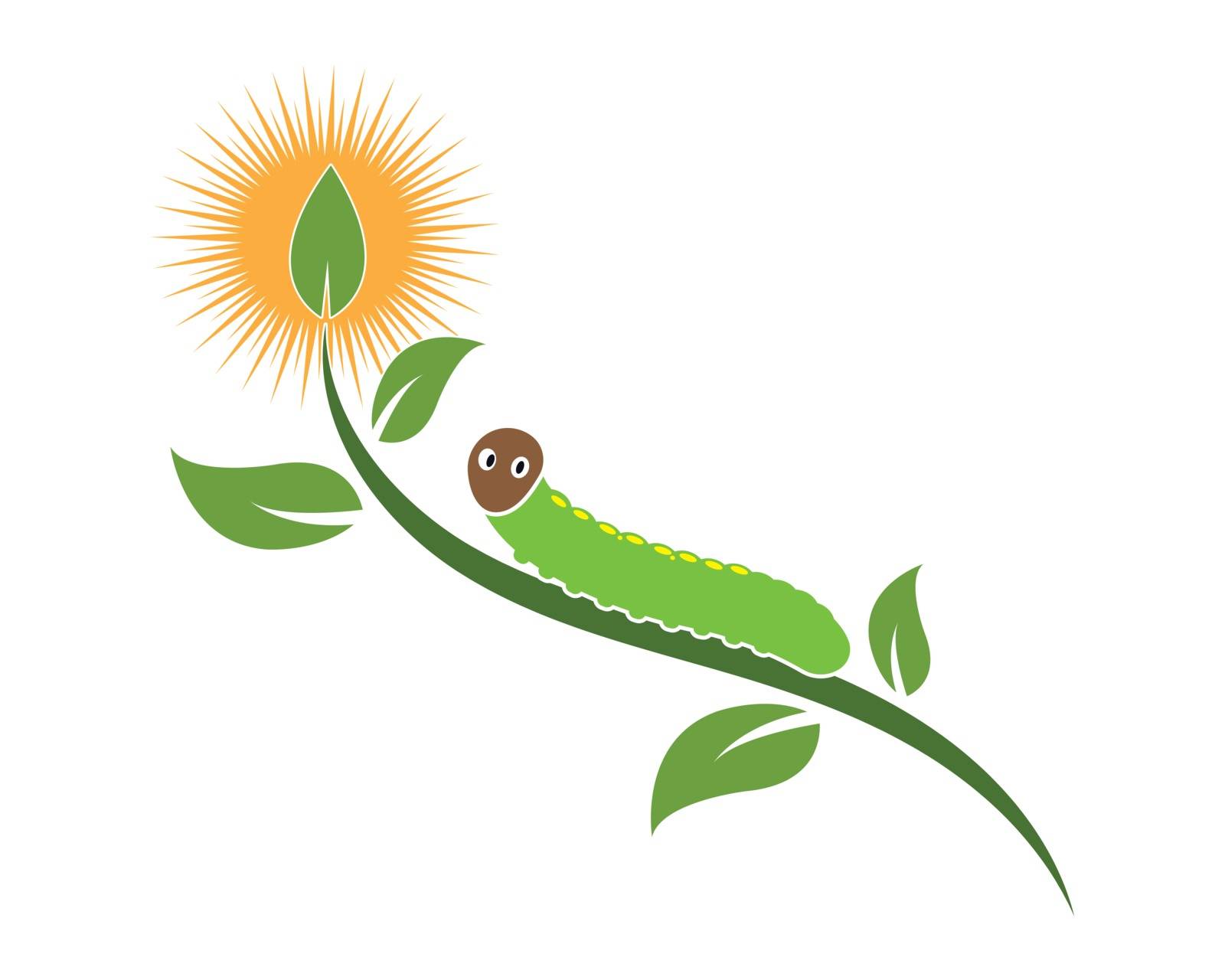 caterpillar logo icon vector illustration design by idan