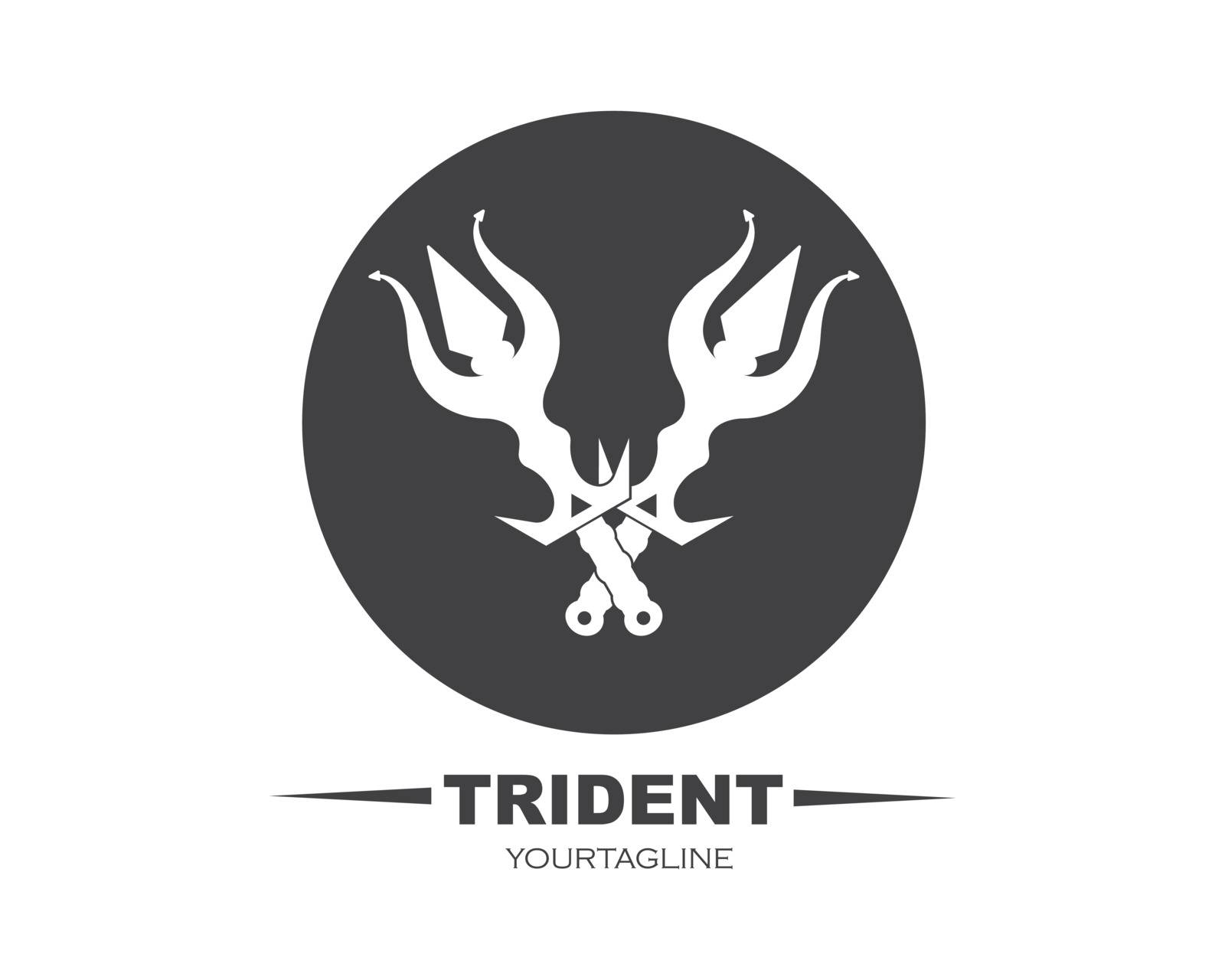 Trident Logo Template vector icon illustration  by idan